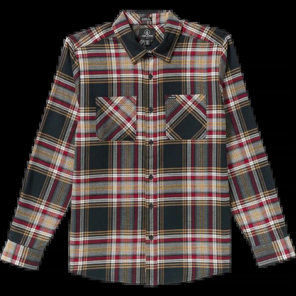 Camisa Volcom Netastone Flannel Shirt Antique Black 6/7