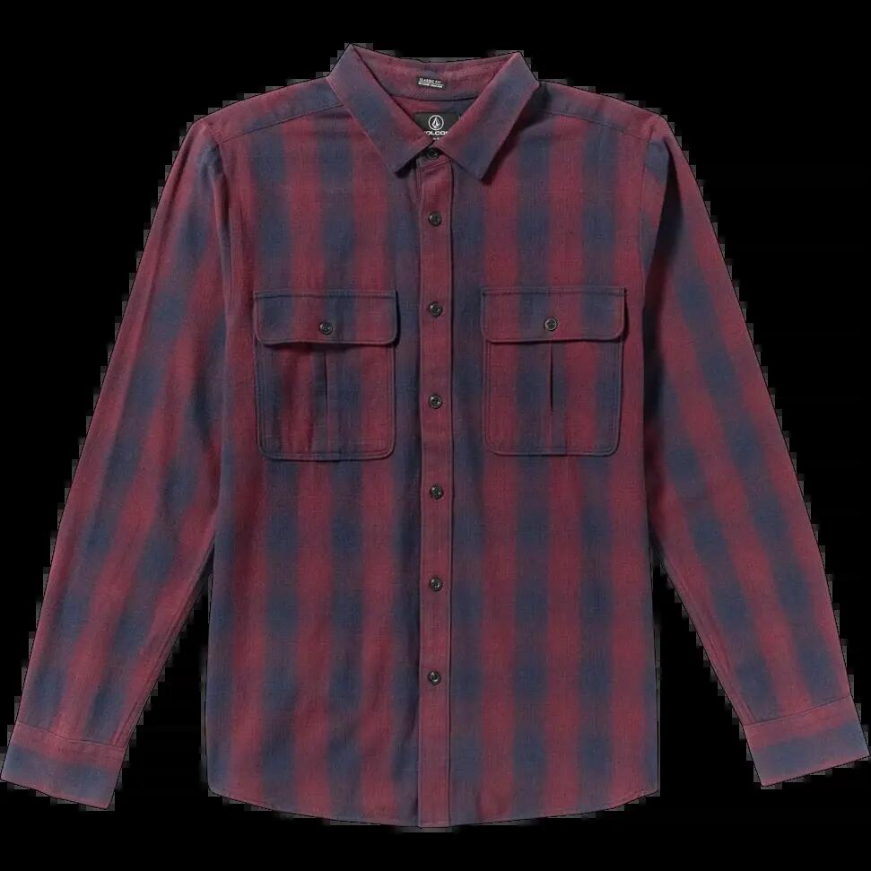 Camisa Volcom Shadowstone Flannel Marinho 6/7