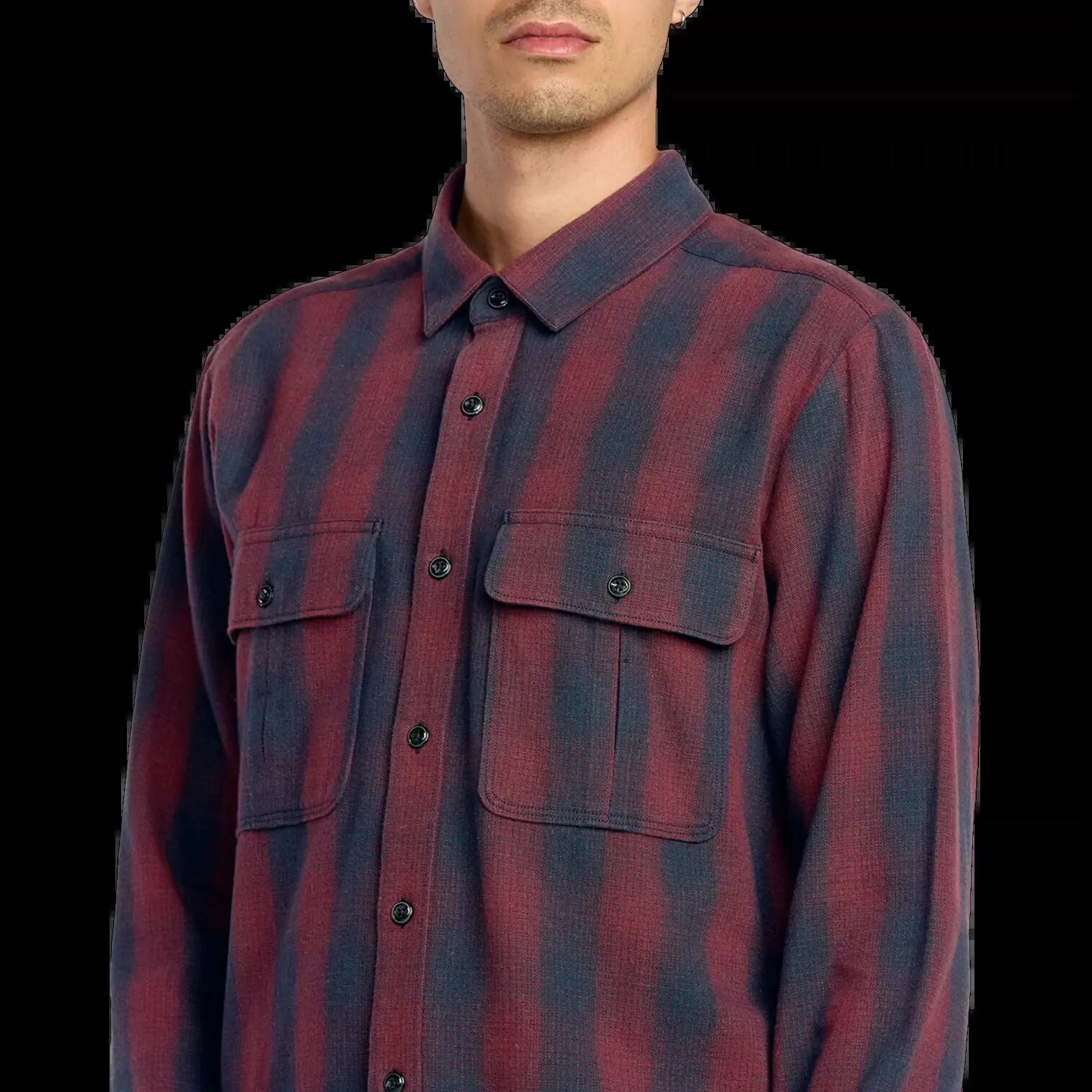 Camisa Volcom Shadowstone Flannel Marinho 4/7