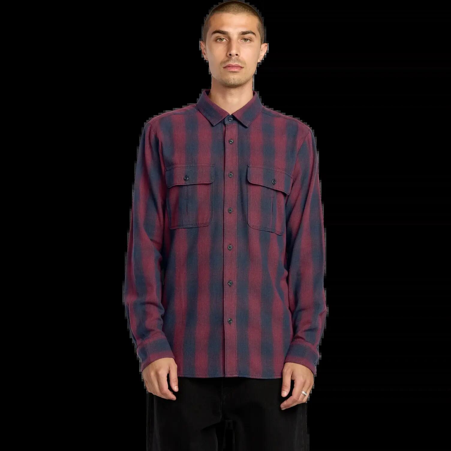 Camisa Volcom Shadowstone Flannel Marinho 2/7