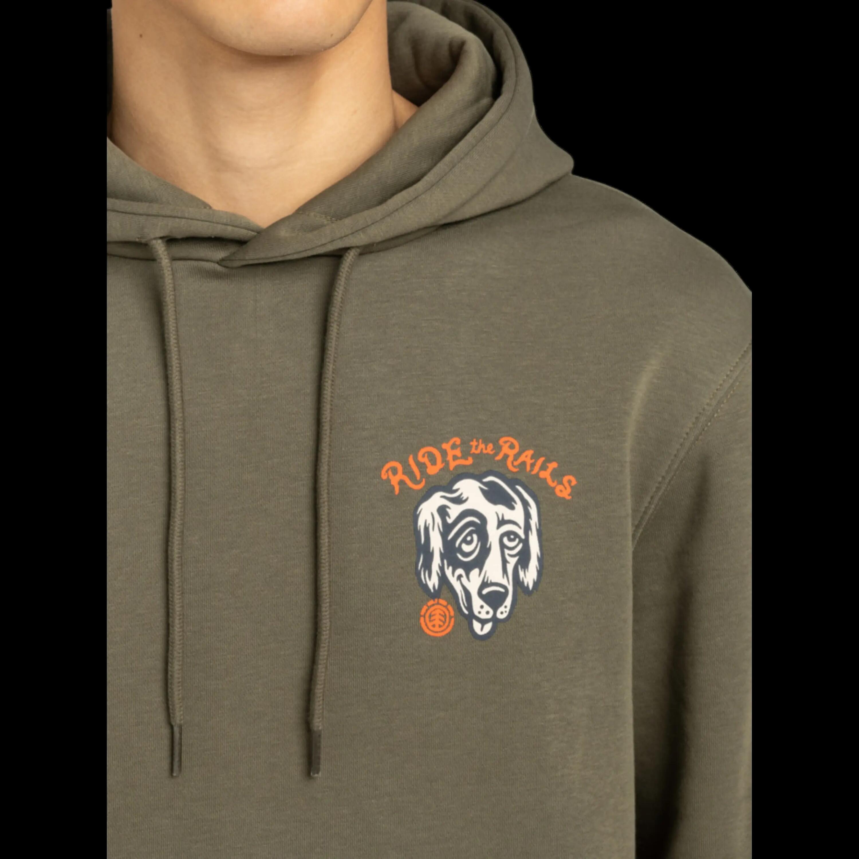 Sweatshirt com capuz Element Timber Hobos Po Verde 3/4
