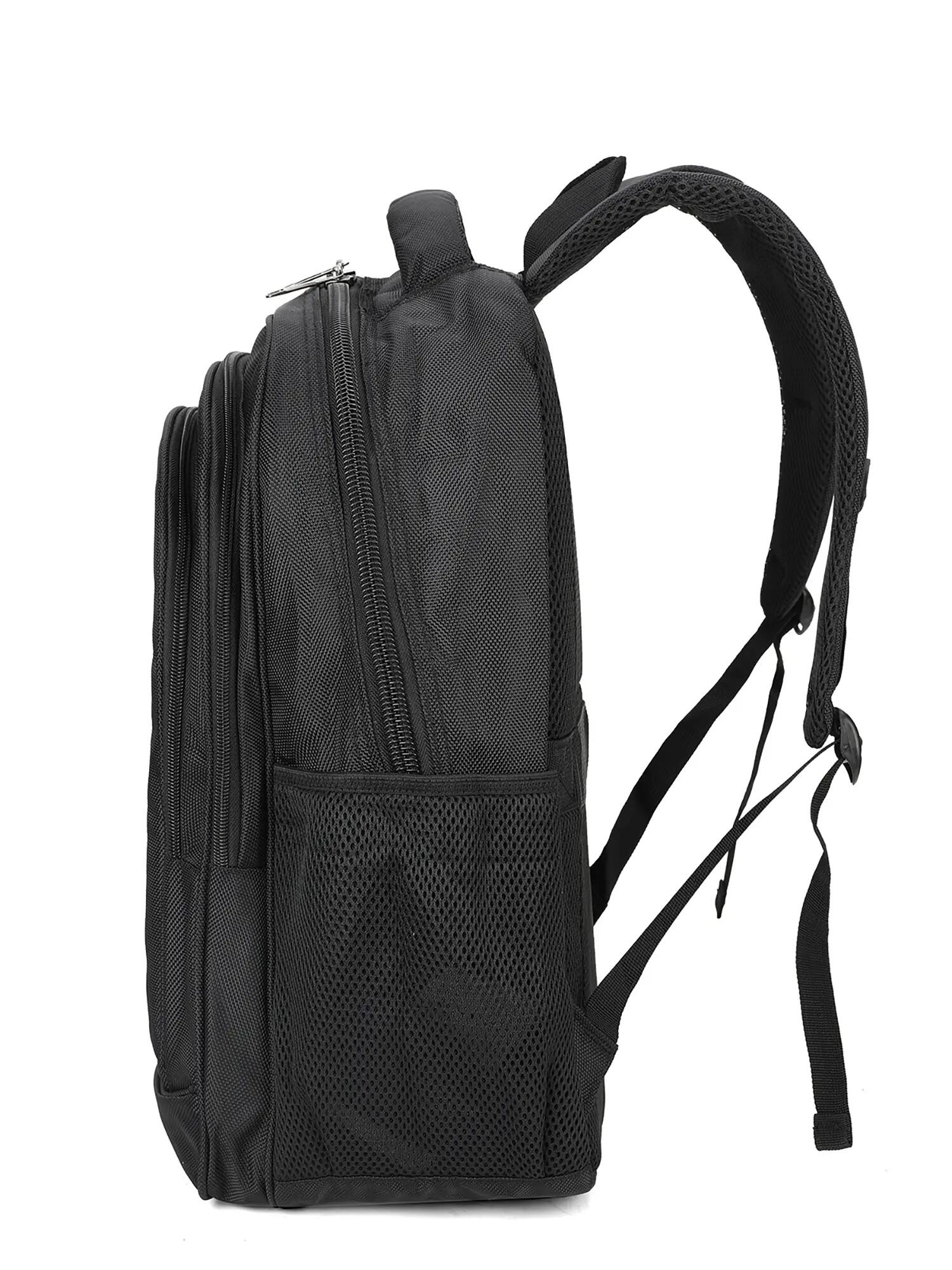 Sac à Dos Aoking Noir Unisexe avec Fermeture Éclair - 33x45x15 cm Multipoches 3/6
