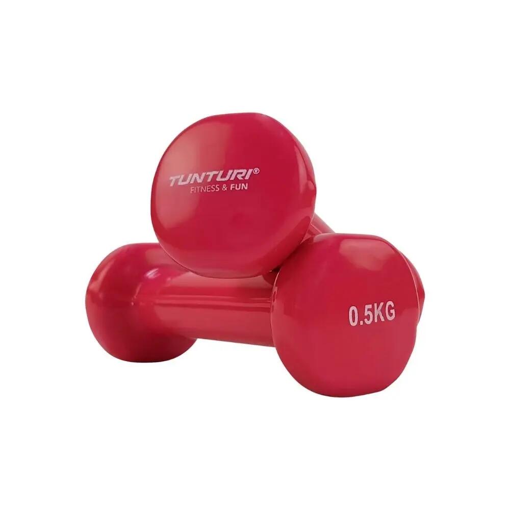 Haltères vinyle 0,5kg rose, la paire 4/8