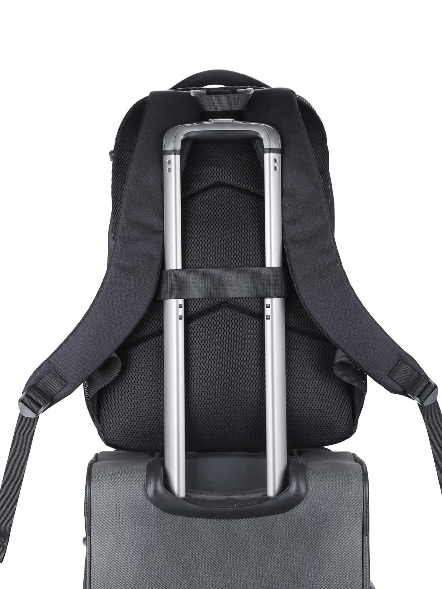 Sac à Dos Aoking Noir Unisexe - Fermeture Éclair et Poches Multifonctionnelles 6/6