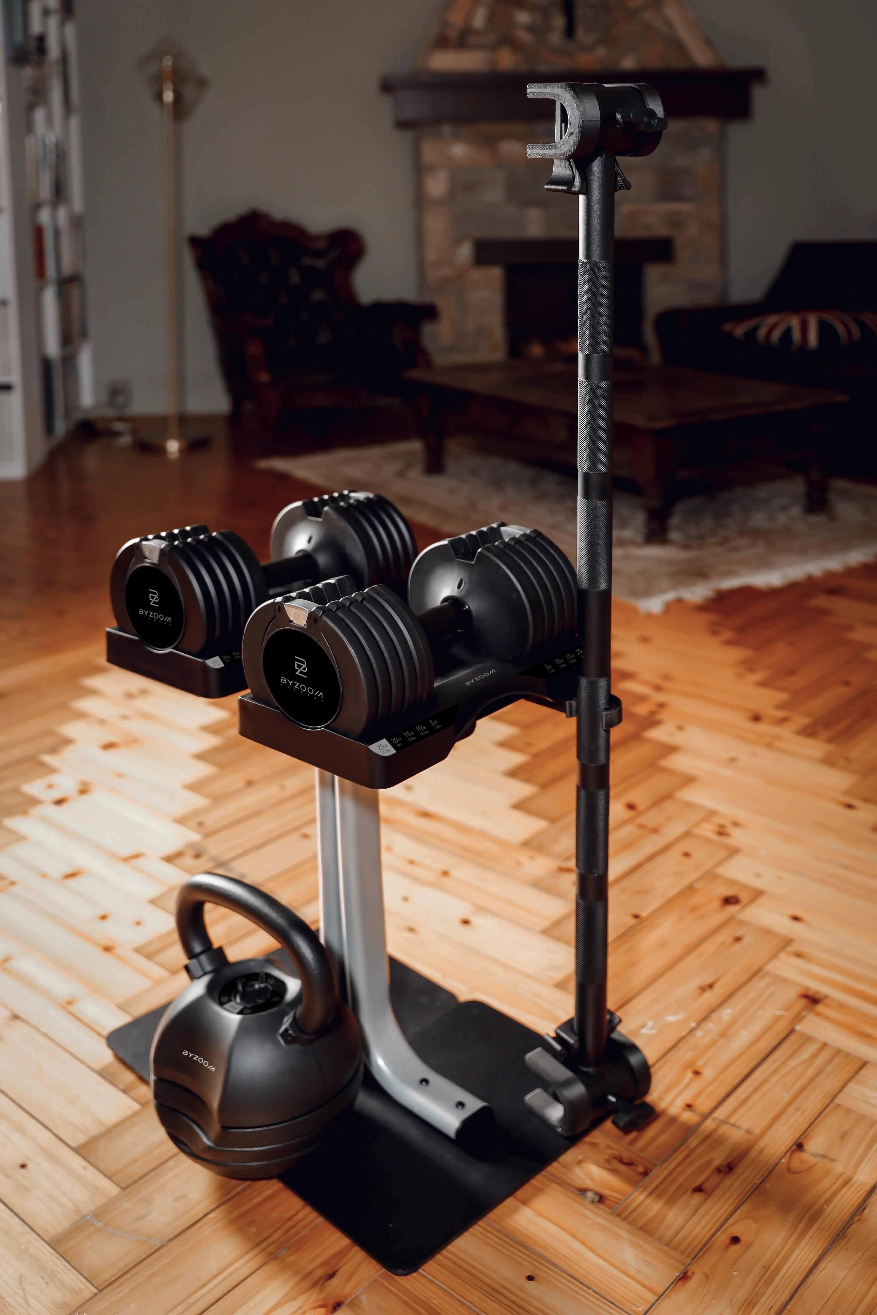 Byzoom Fitness adjustable dumbbell storage rack 2/5