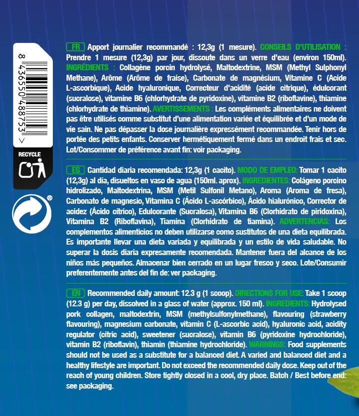 Collagène en Poudre saveur Fraise 368g SportDone 3/4