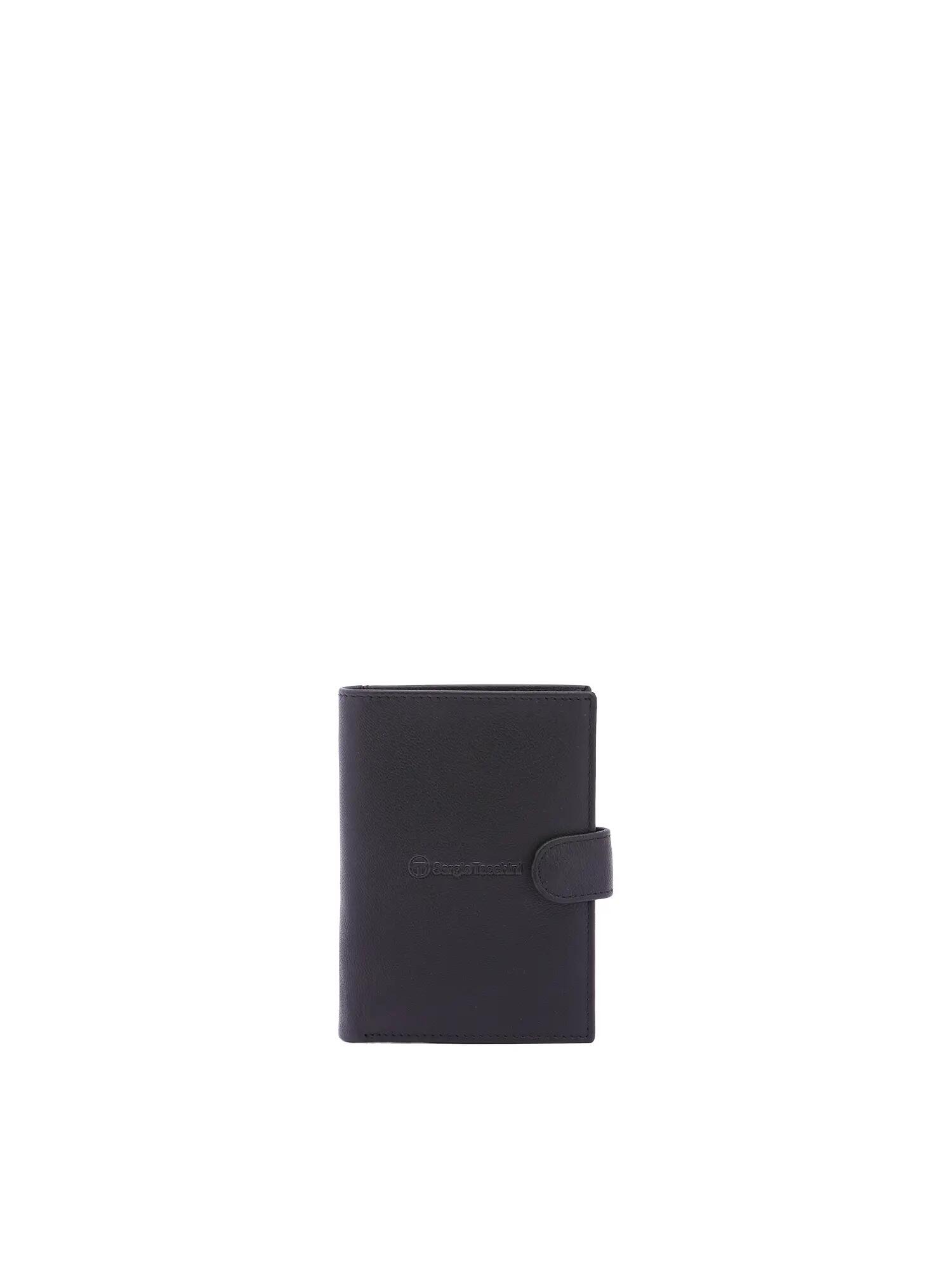 Portofel bărbat Sergio Tacchini piele naturală buton presiune negru albastru