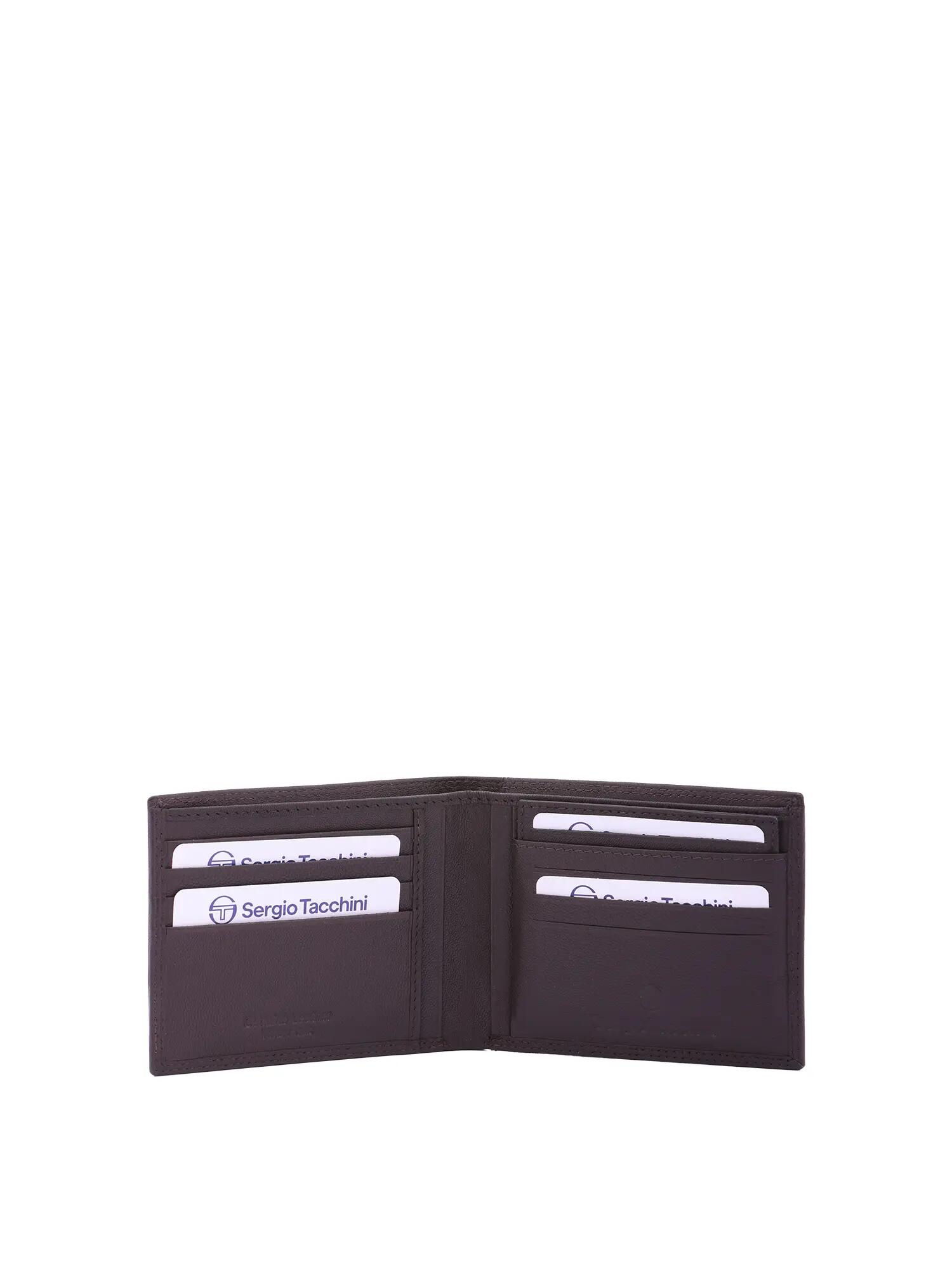 Portefeuille homme Sergio Tacchini cuir véritable noir bleu 4/6