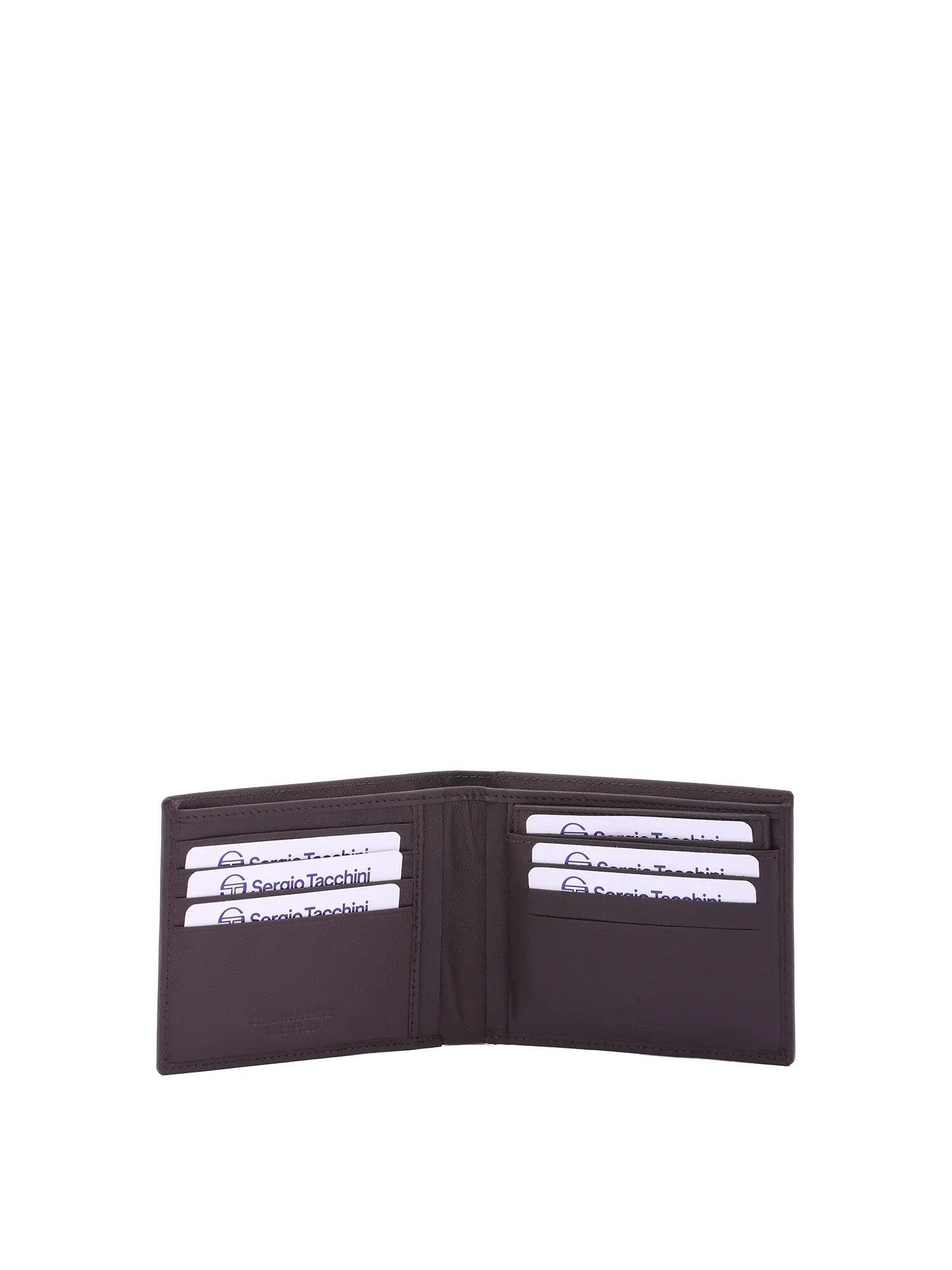 Portefeuille homme Sergio Tacchini cuir véritable noir bleu 4/6