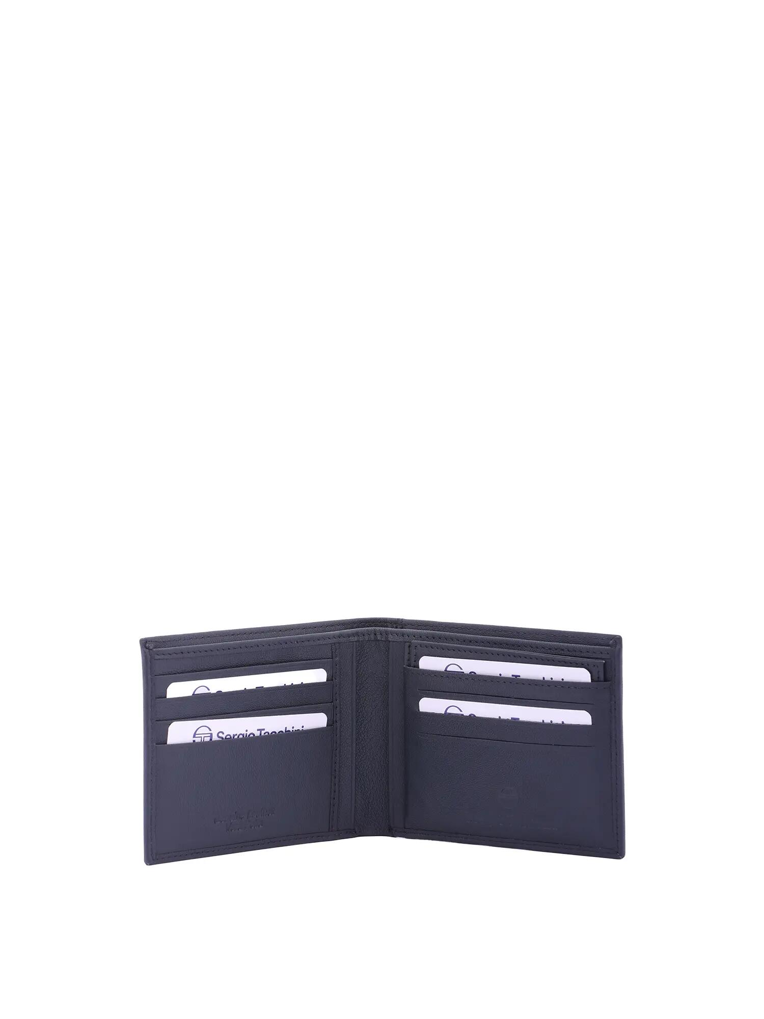 Portefeuille homme Sergio Tacchini cuir véritable noir bleu 4/6