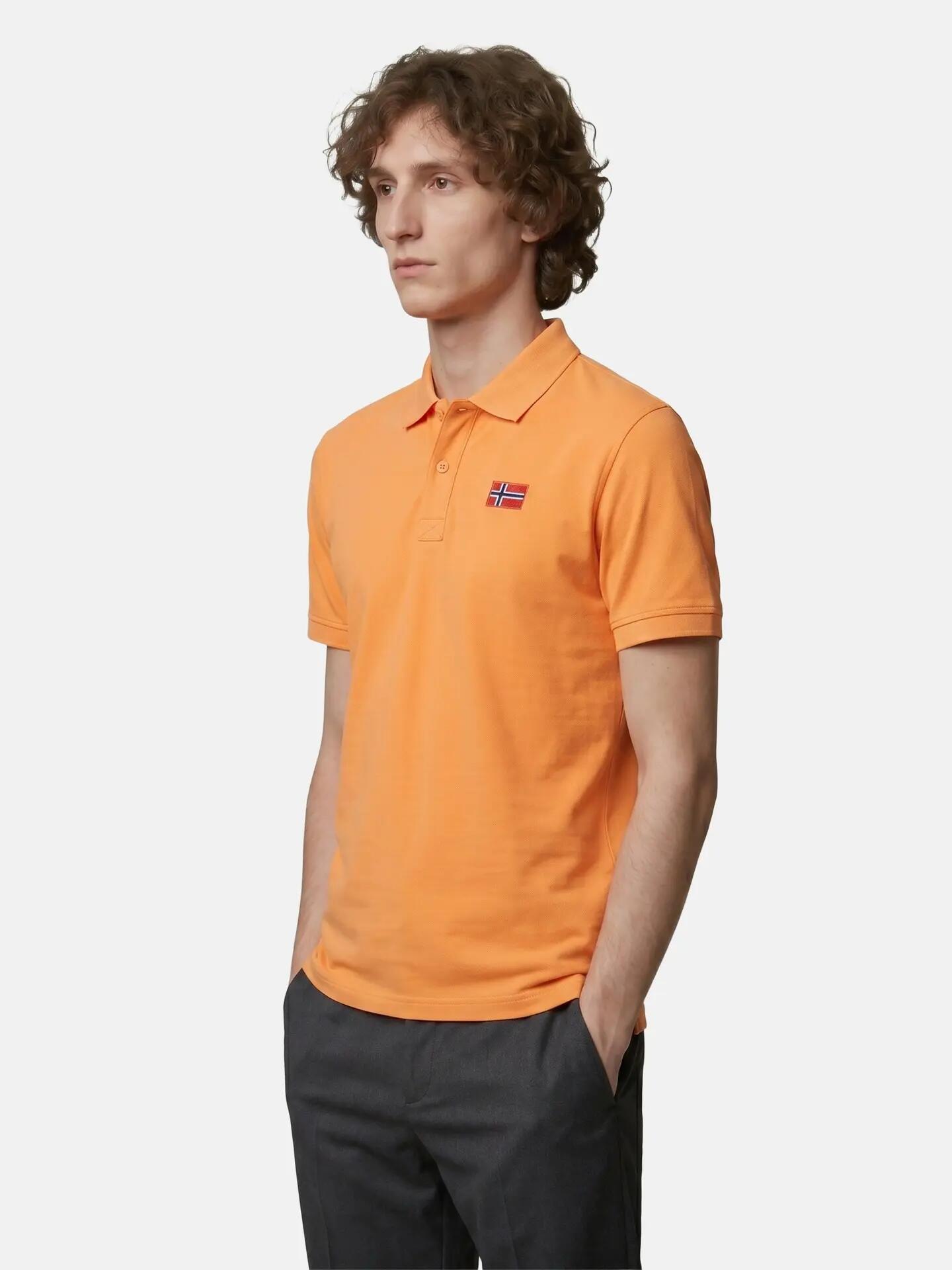 Napapijri Arvid heren polo oranje 100% katoen 3/6