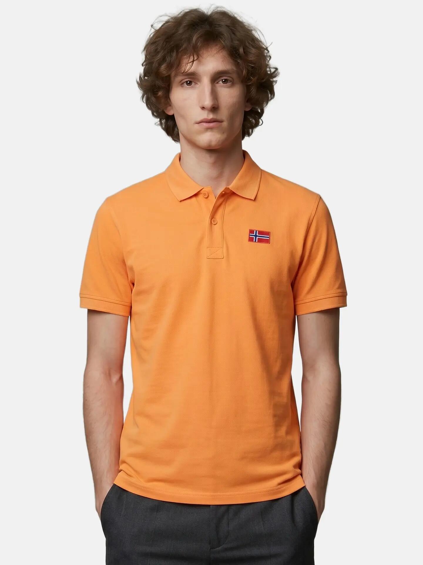 Polo hombre Napapijri Arvid naranja 100% algodón 2/6