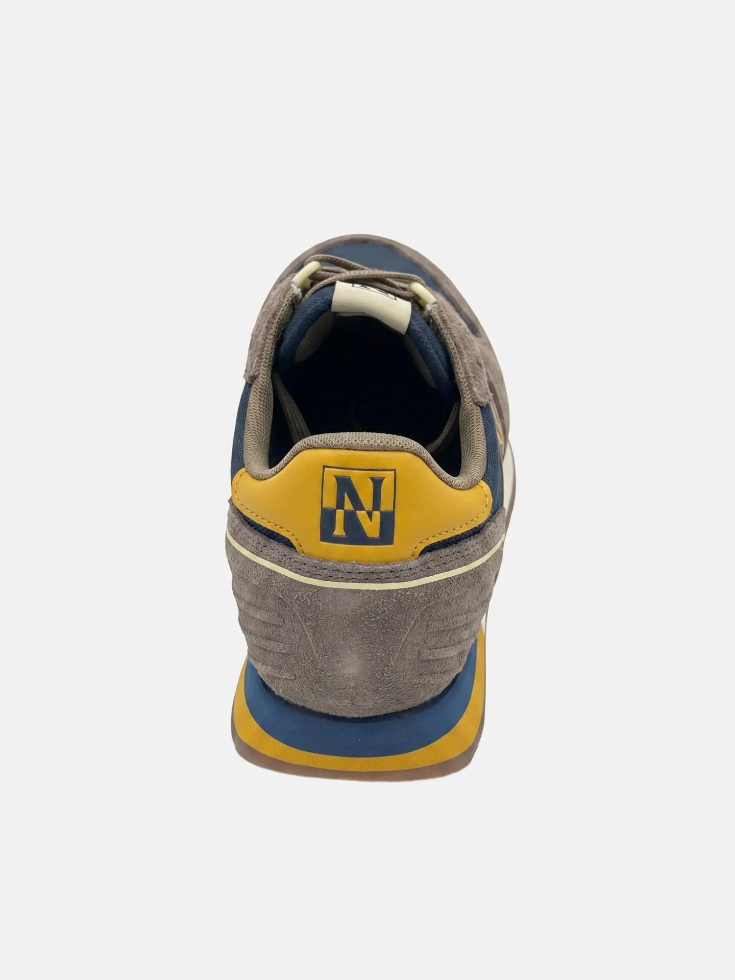 Sneakers Napapijri bărbați maro cu șireturi - Casual platform 3/7