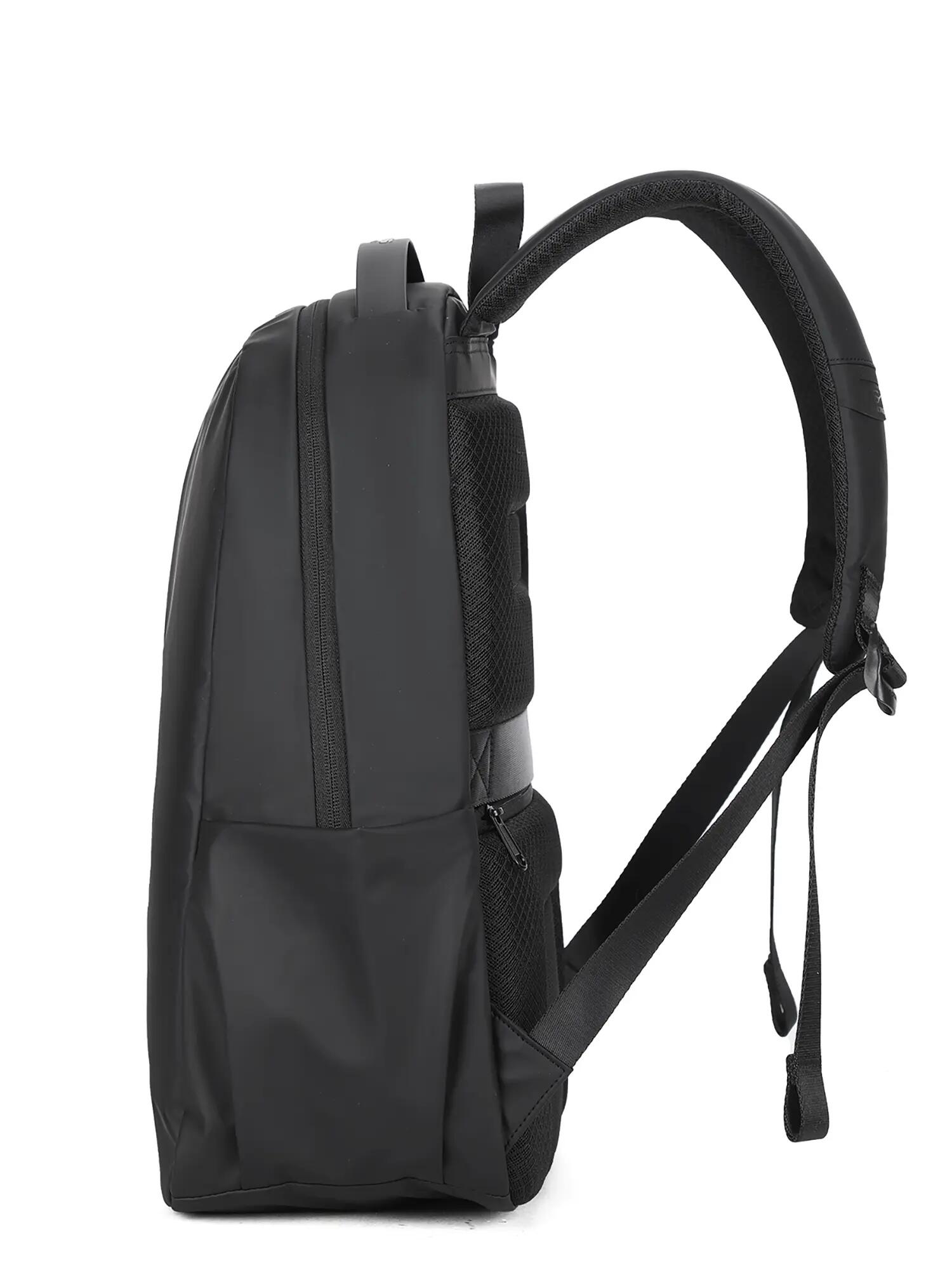 Zaino Aoking Nero Poliestere - Chiusura Zip Tasche Multifunzionali 3/6