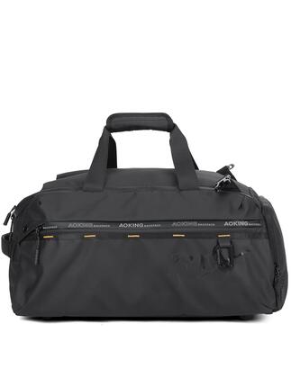 Sac de Voyage Noir Aoking avec Fermeture Éclair - Duffel 49x25.5x28 cm