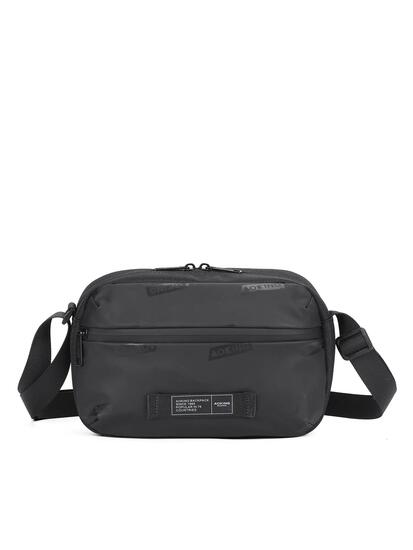 Sac à Bandoulière Noir Aoking - Fermeture Éclair et Poches Multifonctionnelles