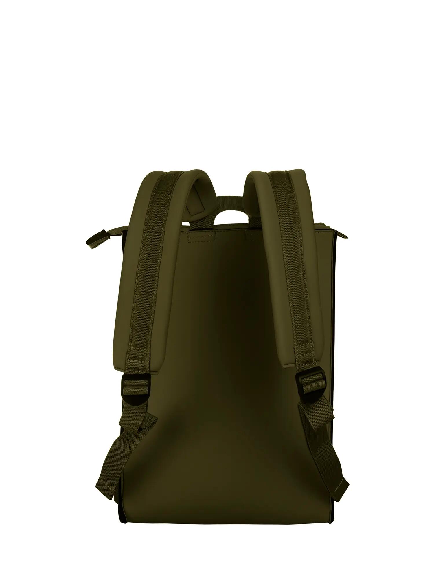 Unisex batoh Tucano z neoprenu se zipem - Bordeaux a Military Green 18,5x27x9 cm 3/7