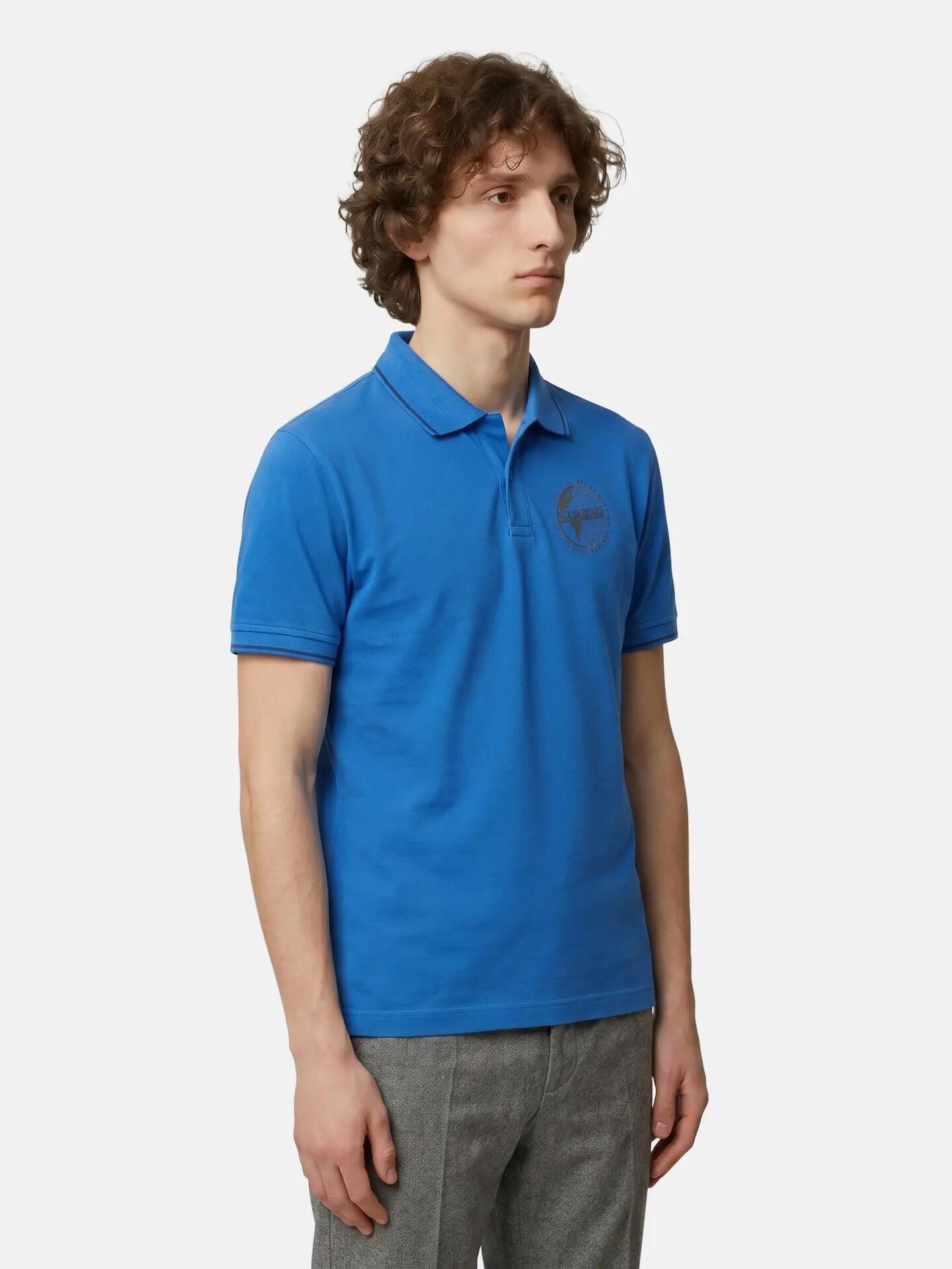 Polo Hombre Azul 100% Algodón - Napapijri Mirto 3/6