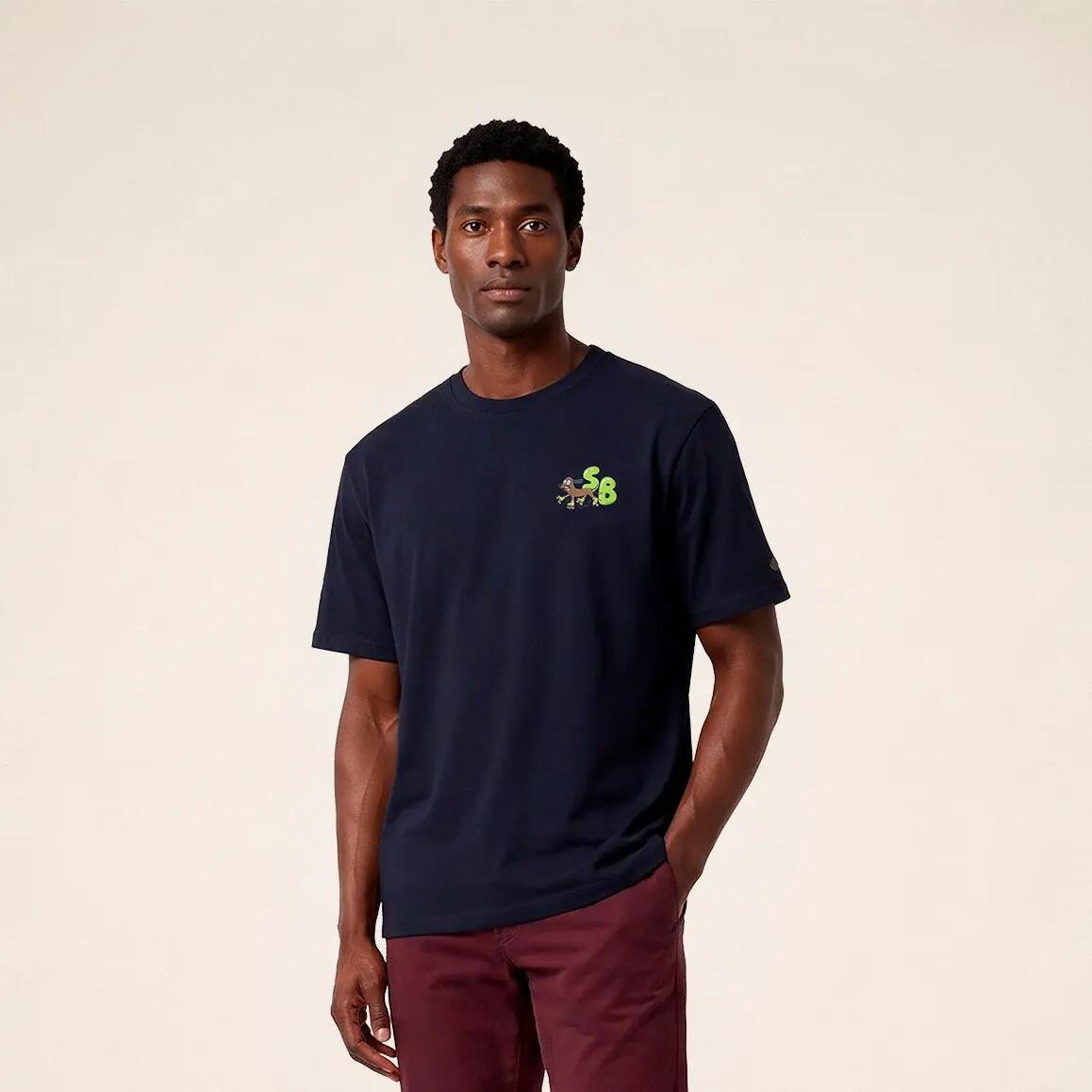 T-shirt met korte mouwen en ronde hals, met geborduurde Thor 2/6