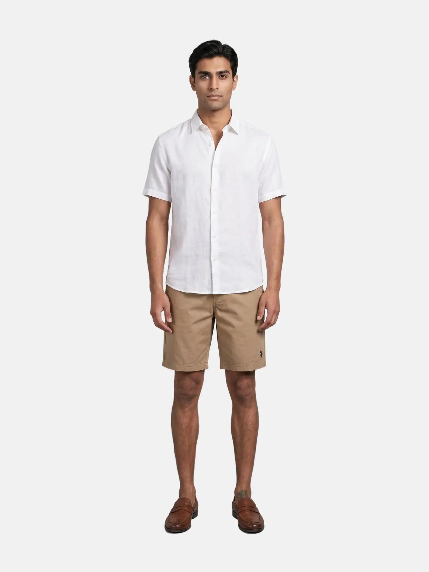 Shorts U.S. Polo Assn. Hombre Algodón Elastano Beige 3/6