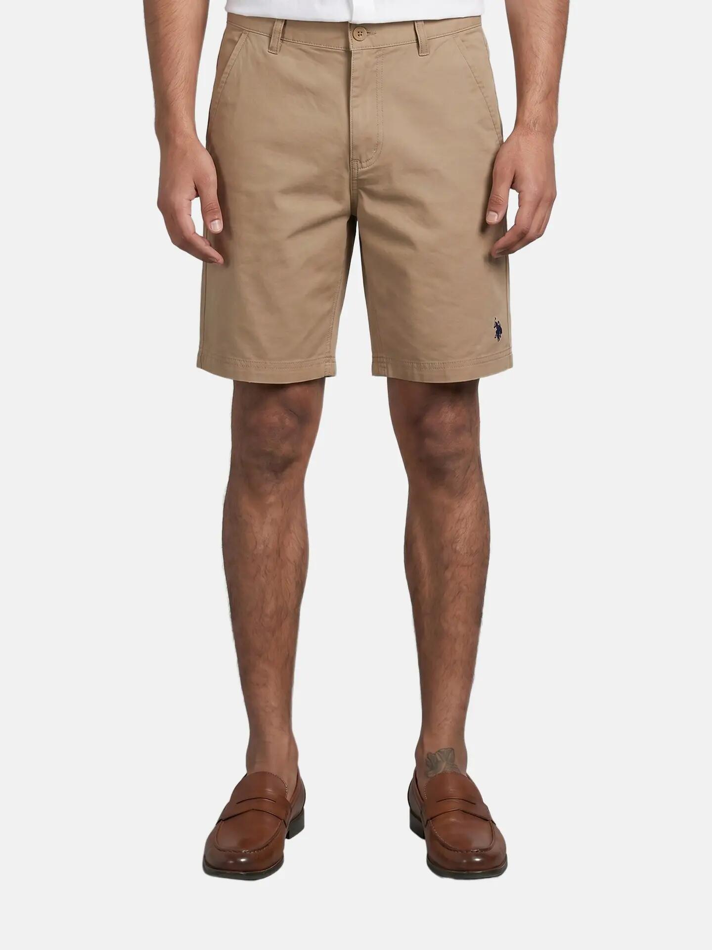Short U.S. Polo Assn. Homme Coton Elasthanne Beige 2/6