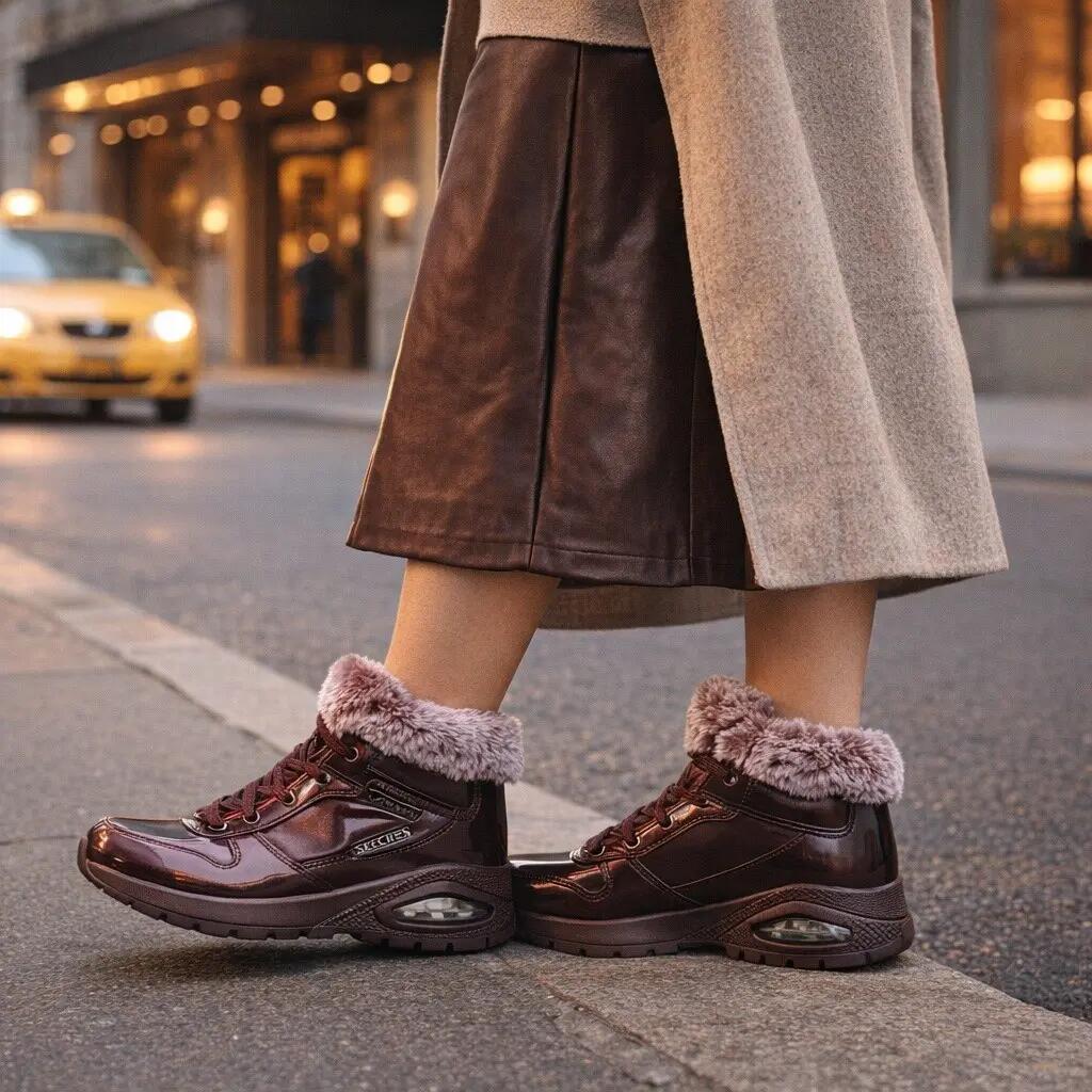 Uno Fiesty Winter Burdeos - Zapatillas Skechers 6/7