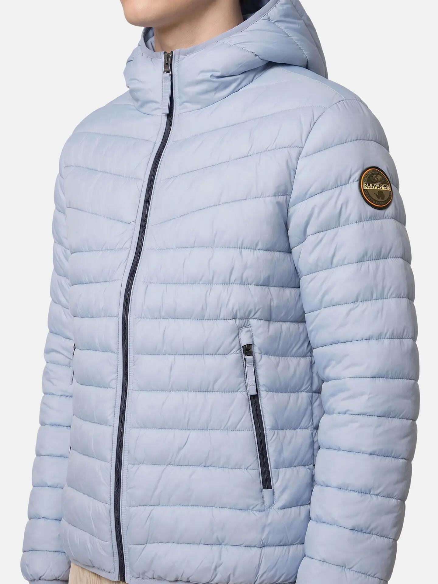 Chaqueta Napapijri hombre azul acolchada con cremallera y capucha 5/6