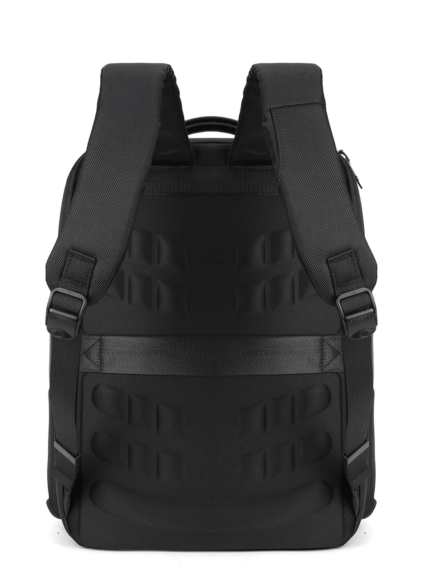 Aoking Černý Batoh s Více Kapsami a Zipem - Unisex Casual 30x42x22cm 4/6