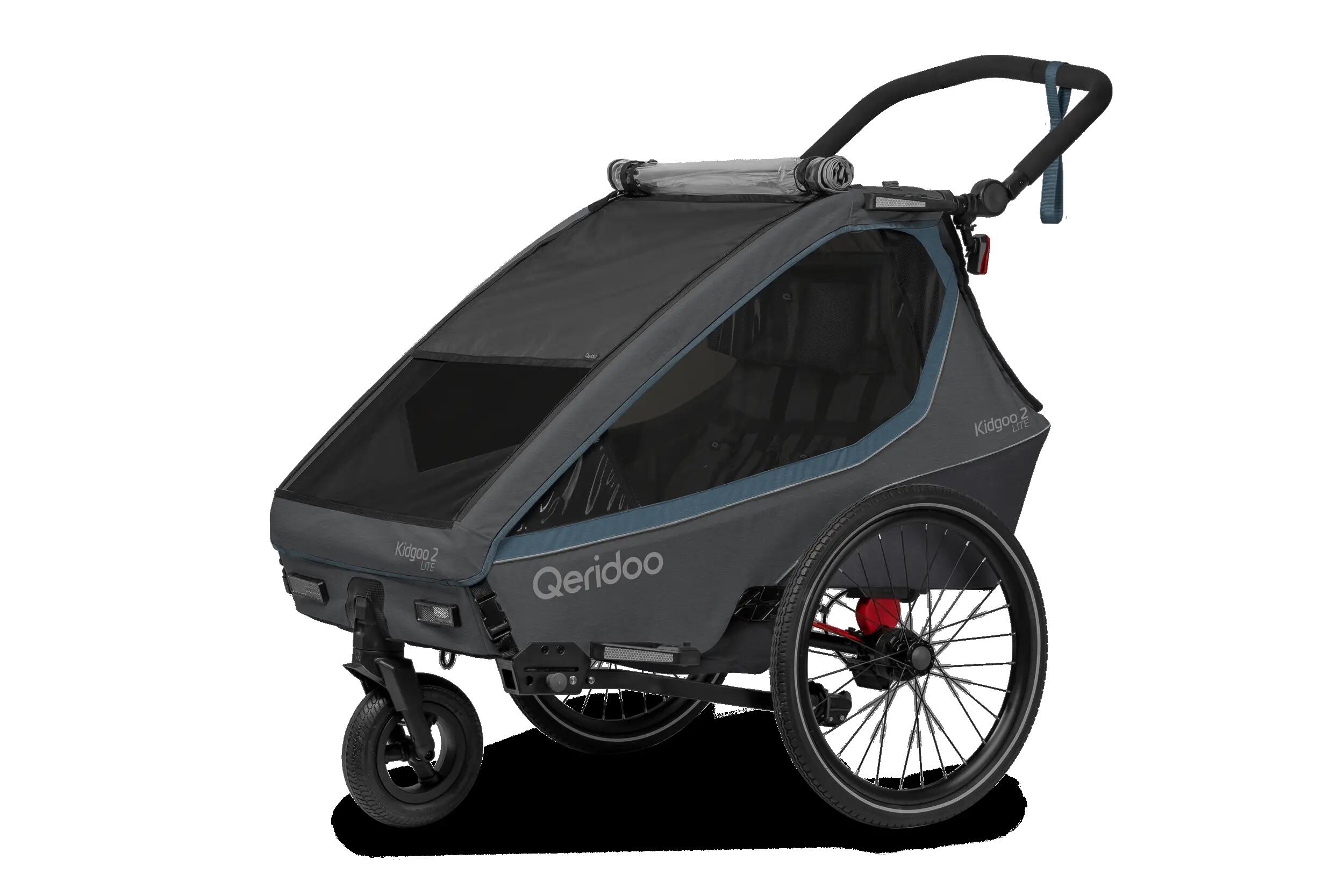 Remorque vélo Qeridoo Kidgoo 2 Lite Bleu Marine 1/5