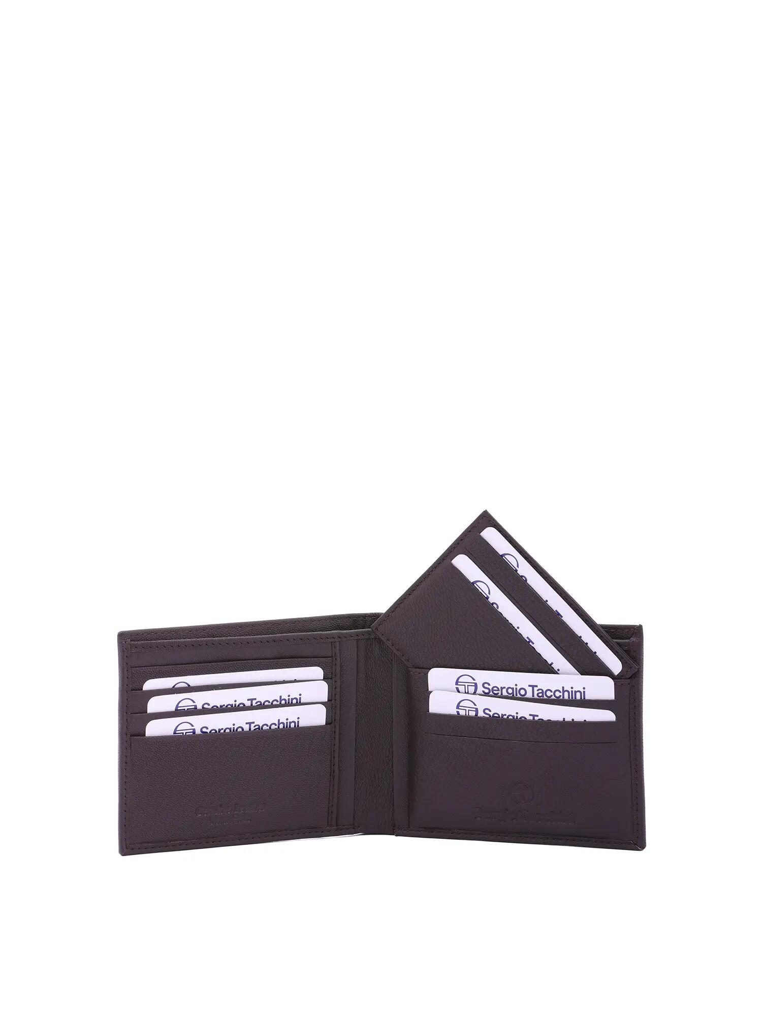 Portefeuille homme Sergio Tacchini cuir véritable bleu noir marron 5/6