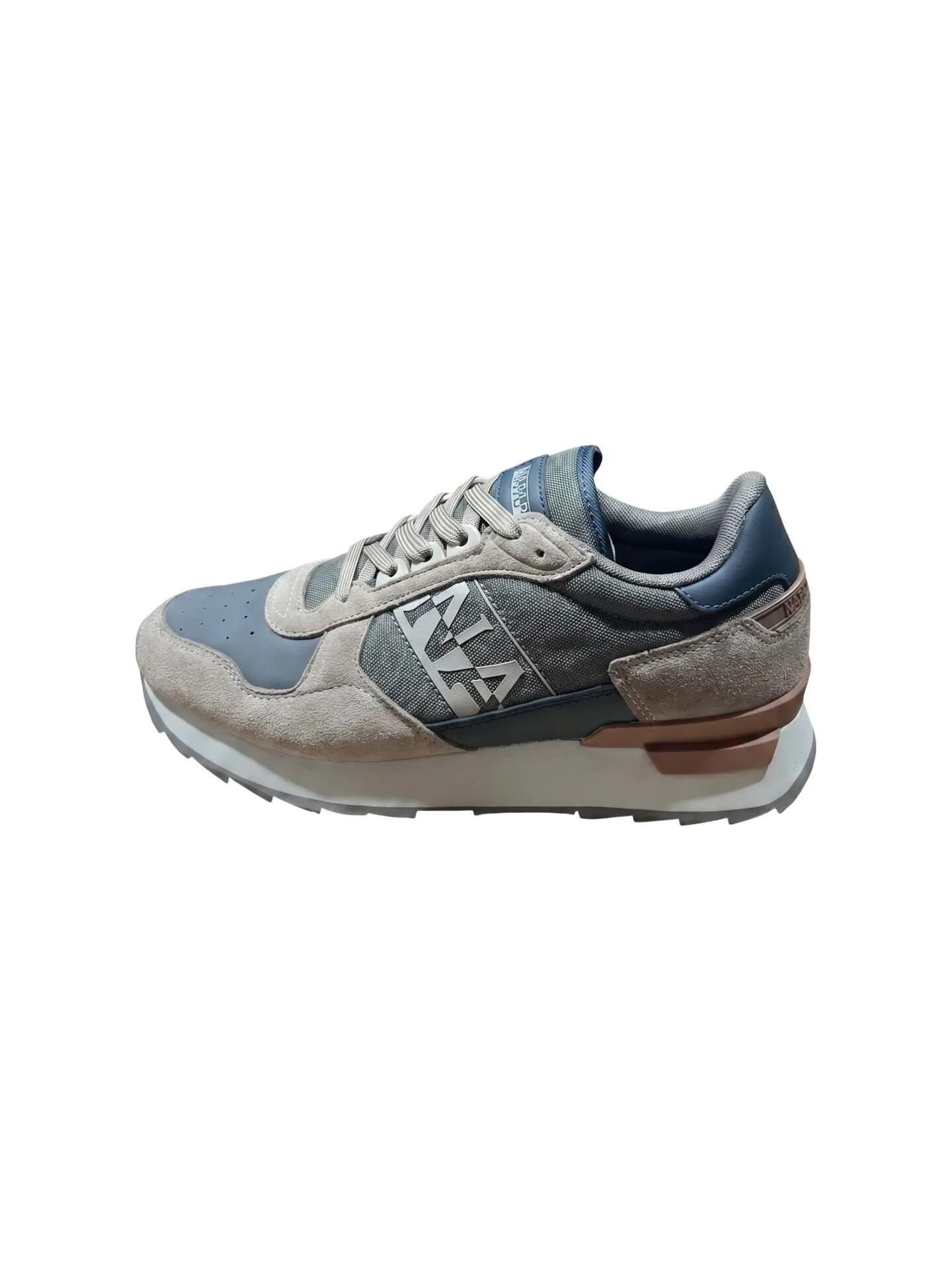 Sneakers Napapijri bărbați maro piele și poliester cu șireturi 7/7