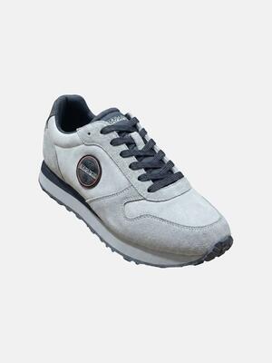 Napapijri heren sneakers grijs leer platform met veters