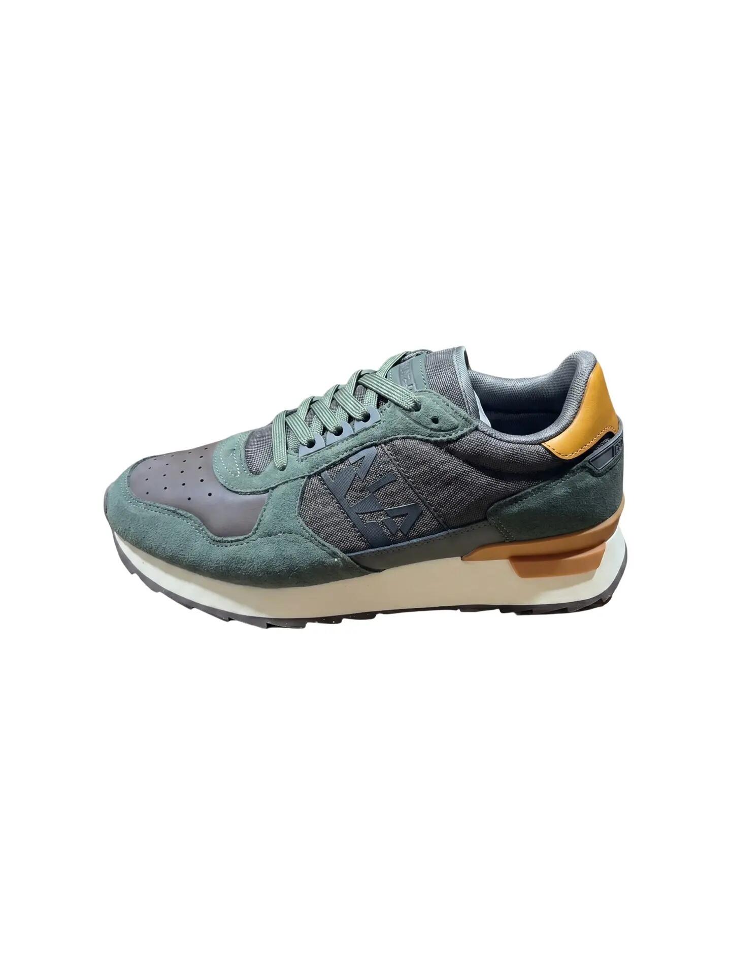 Sneakers bărbați Napapijri verde cu șireturi - Platform casual 7/7