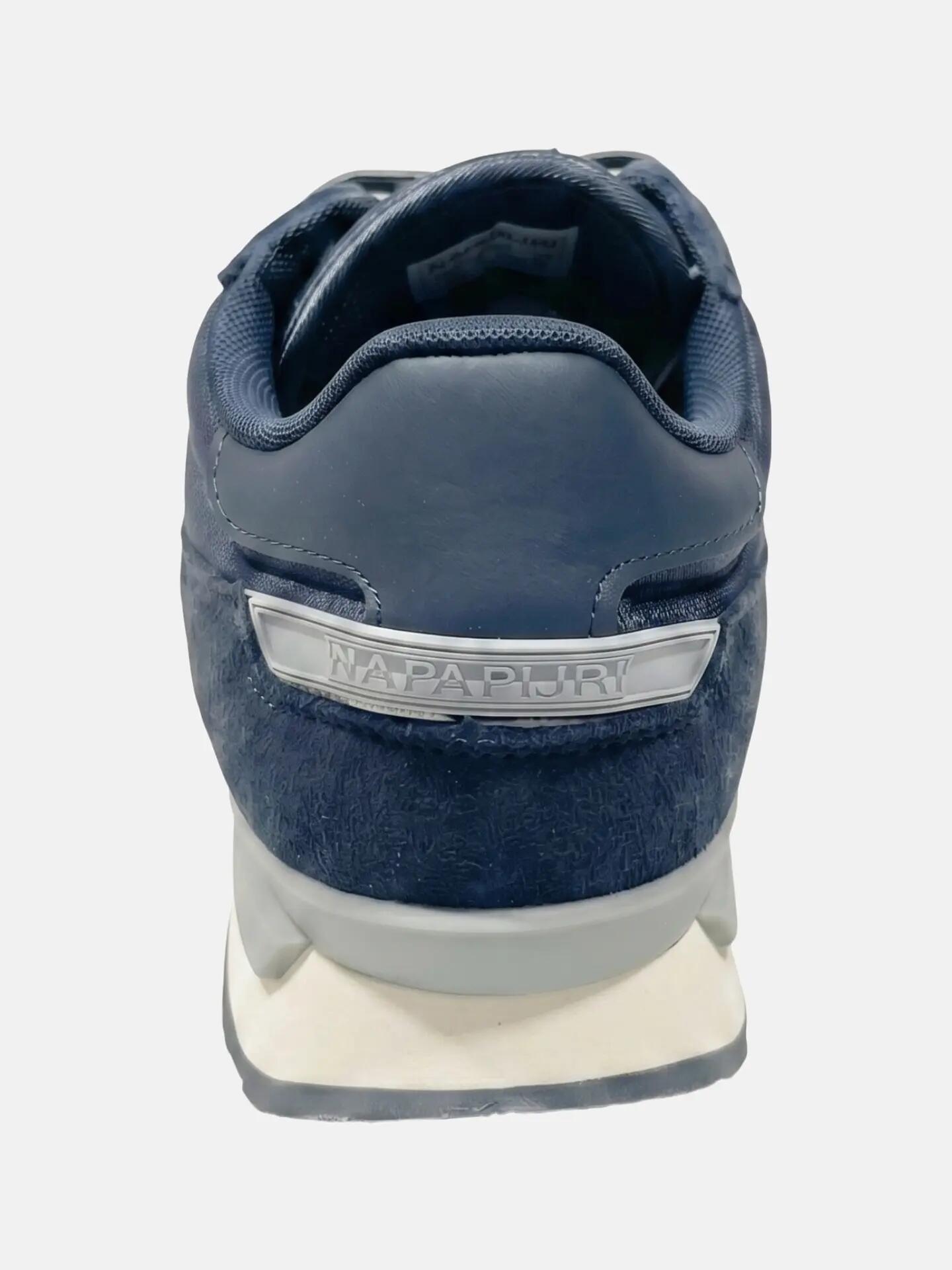 Adidași Napapijri bărbați albastri din piele și poliester cu șireturi 5/7