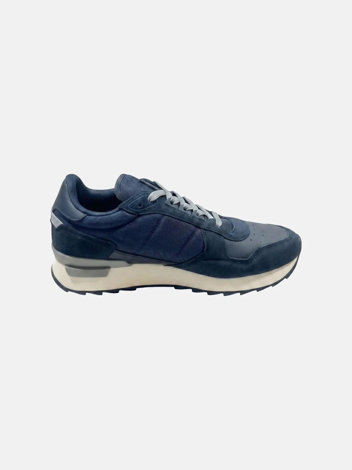 Adidași Napapijri bărbați albastri din piele și poliester cu șireturi 4/7