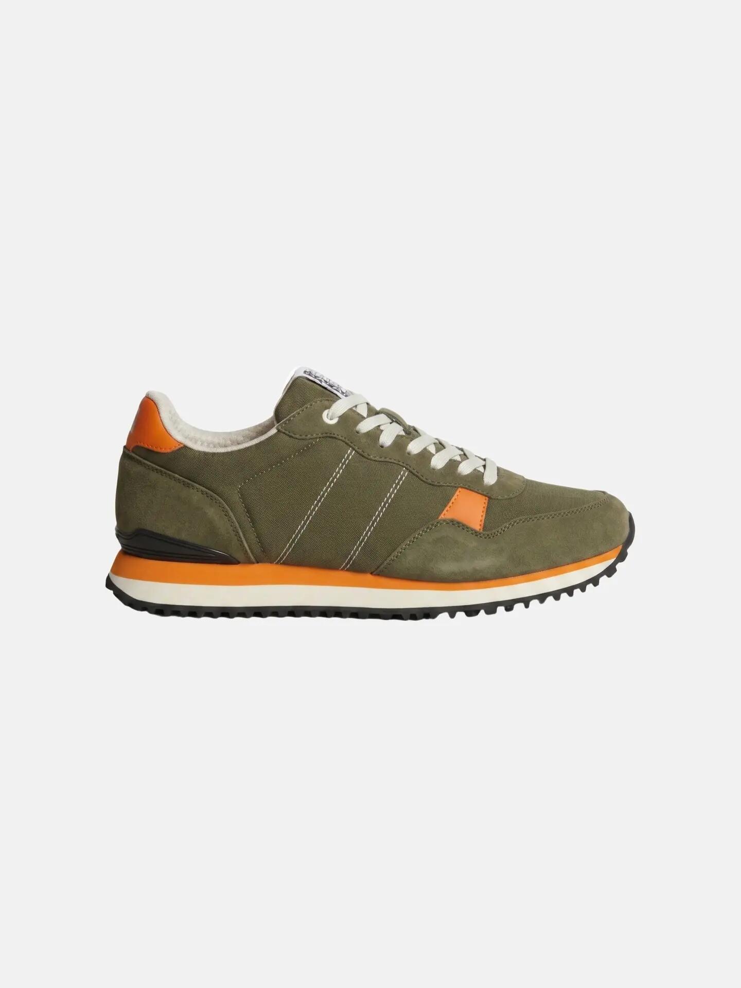 Napapijri Heren Sneakers Bruin Grijs met Veters - Platform Casual 4/6