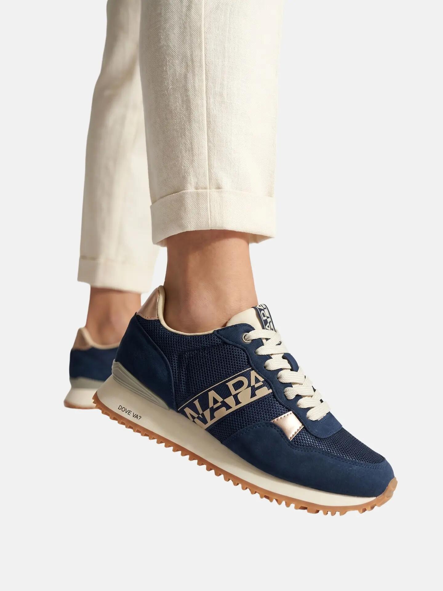 Sneakers Napapijri mujer azul con cordones - Plataforma casual 6/7