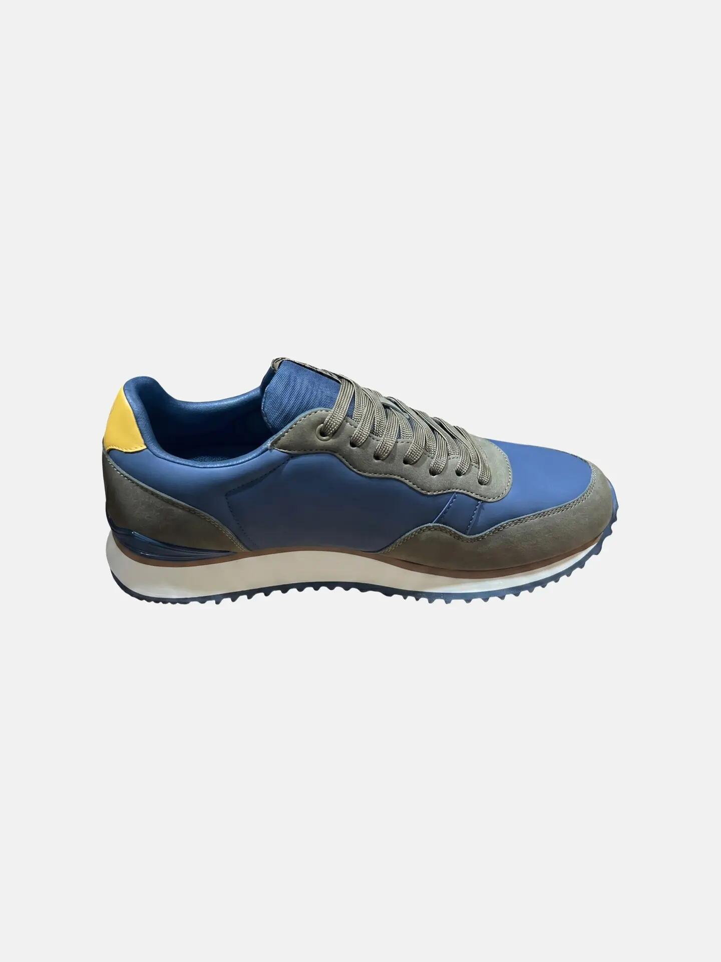 Sneakers Napapijri bărbați albastru și maro cu platformă și șireturi 5/7