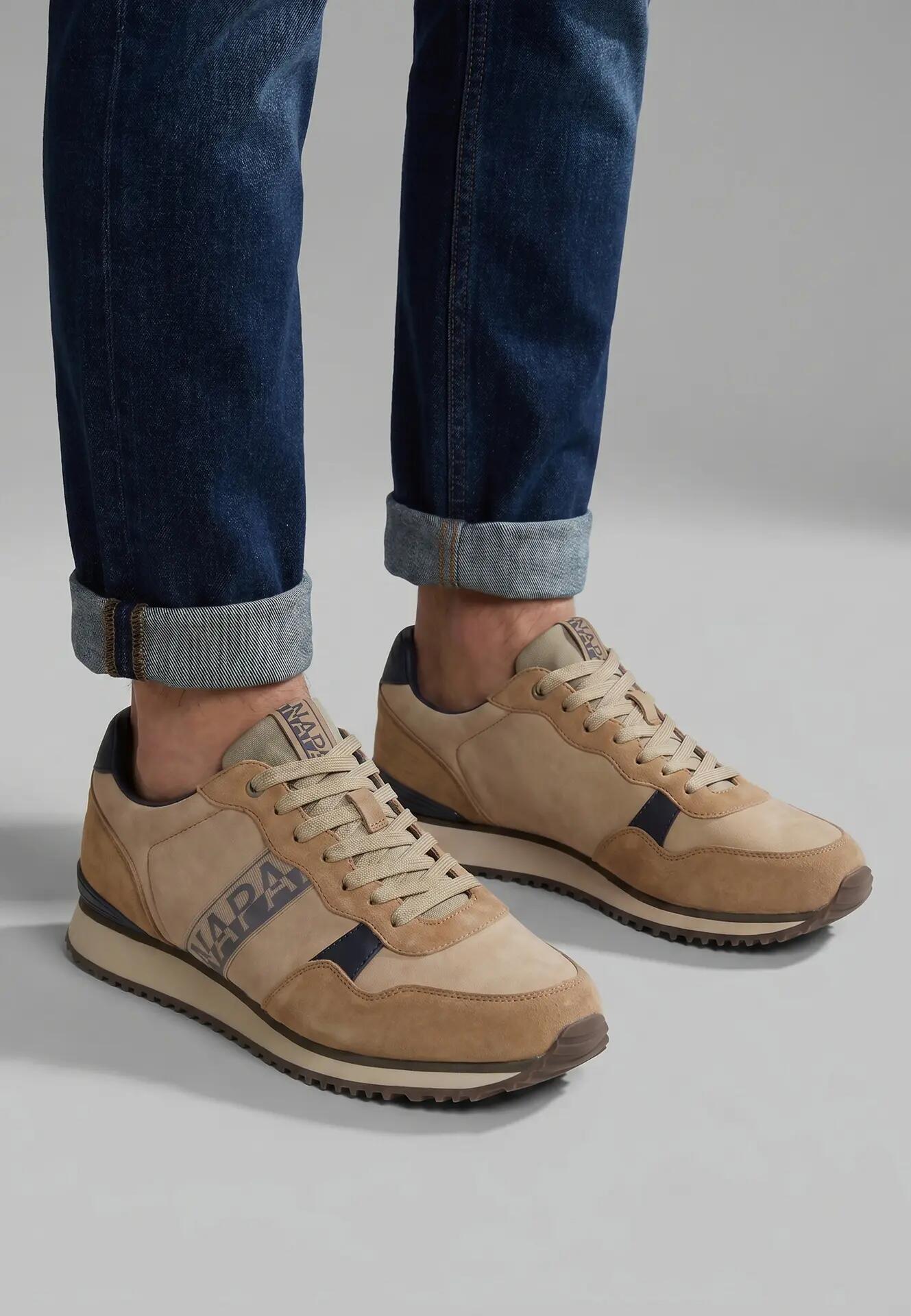 Adidași Napapijri bărbați bej închis cu șireturi - Casual 6/7