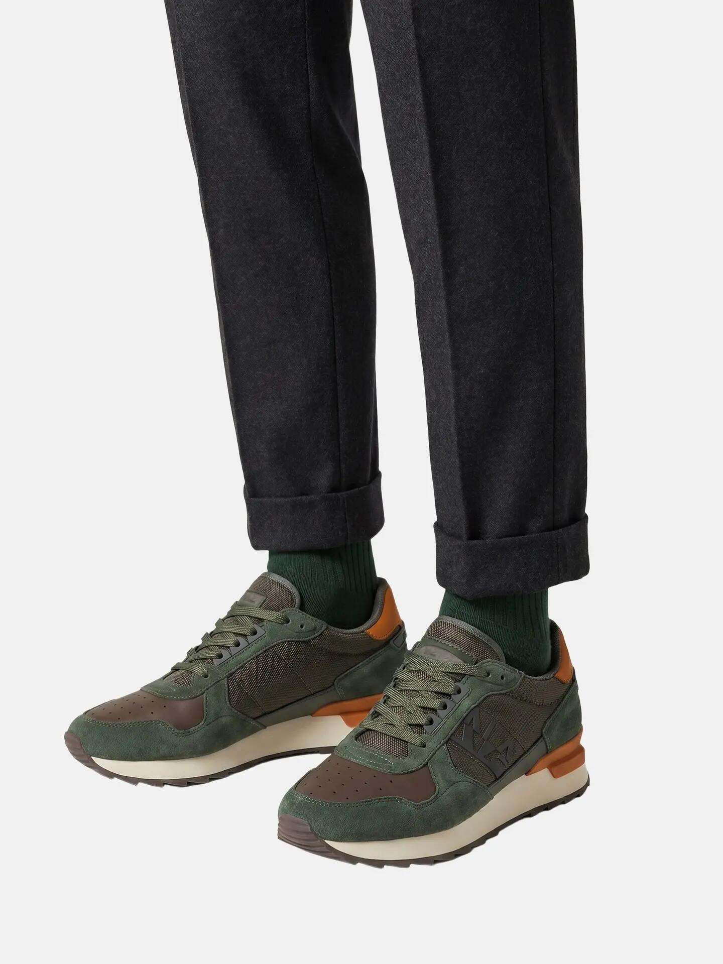 Sneakers bărbați Napapijri verde cu șireturi - Platform casual 6/7