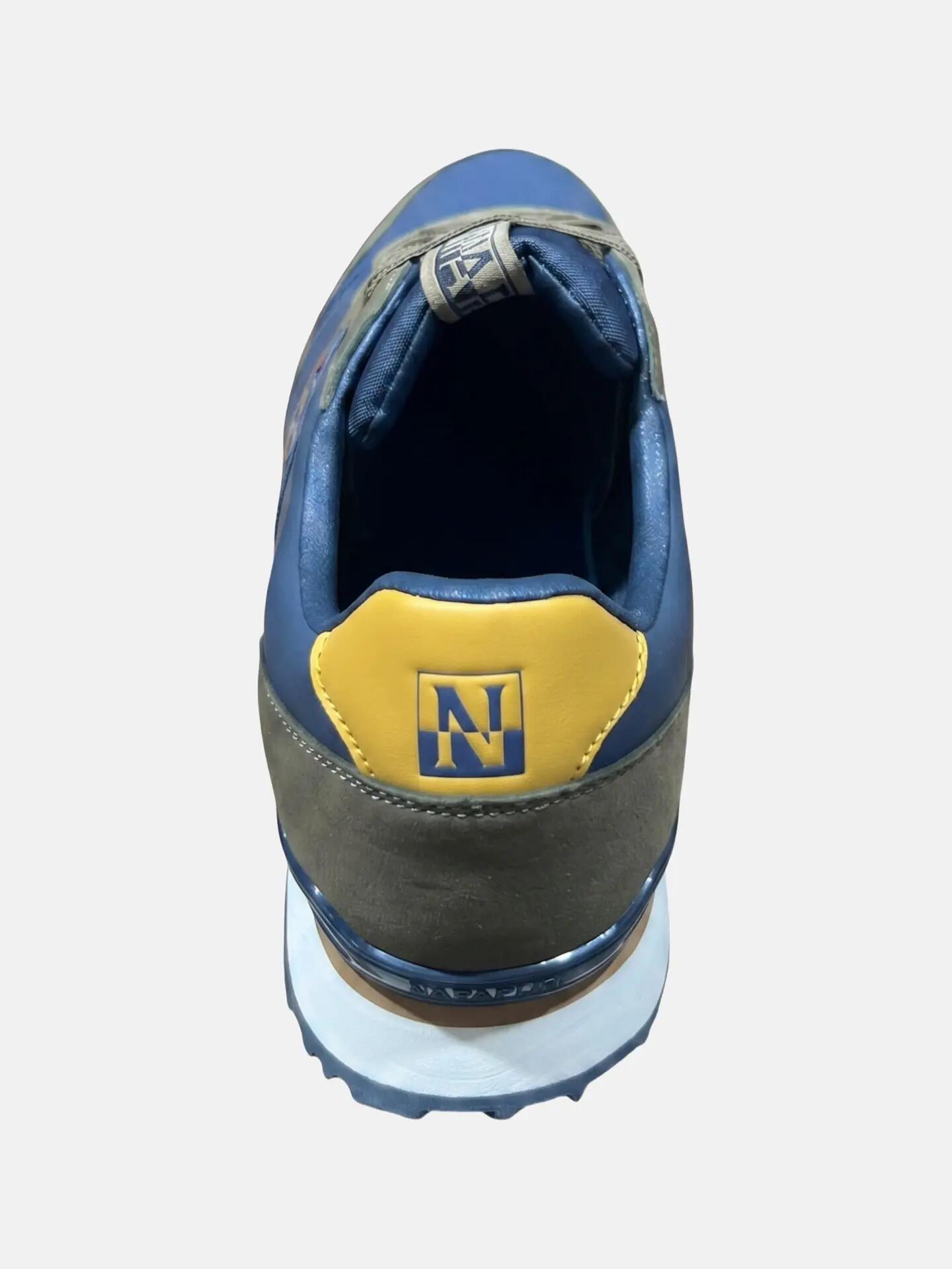 Sneakers Napapijri bărbați albastru și maro cu platformă și șireturi 4/7