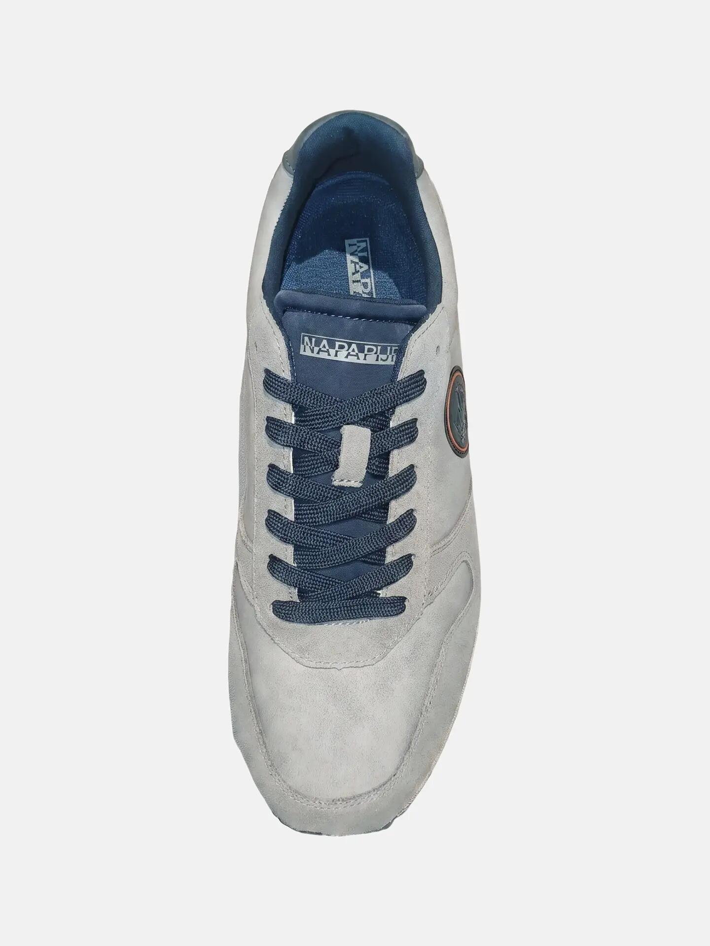 Adidași Napapijri Bărbați Gri Piele Platform cu Șireturi 3/7