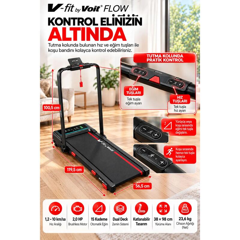 Voit Flow Katlanabilir Koşu Bandı