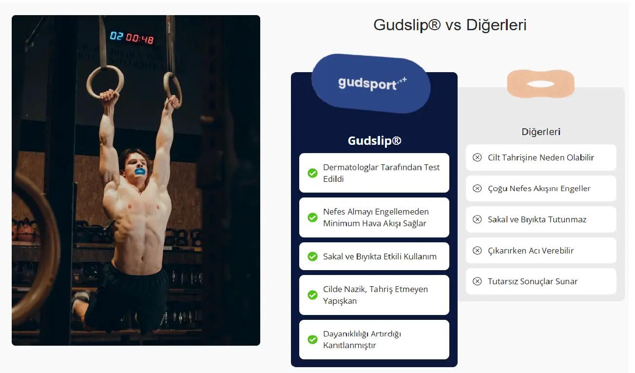 Gudsport Spor Ağız Bantları 30 Adet Mavi Renk 2/4