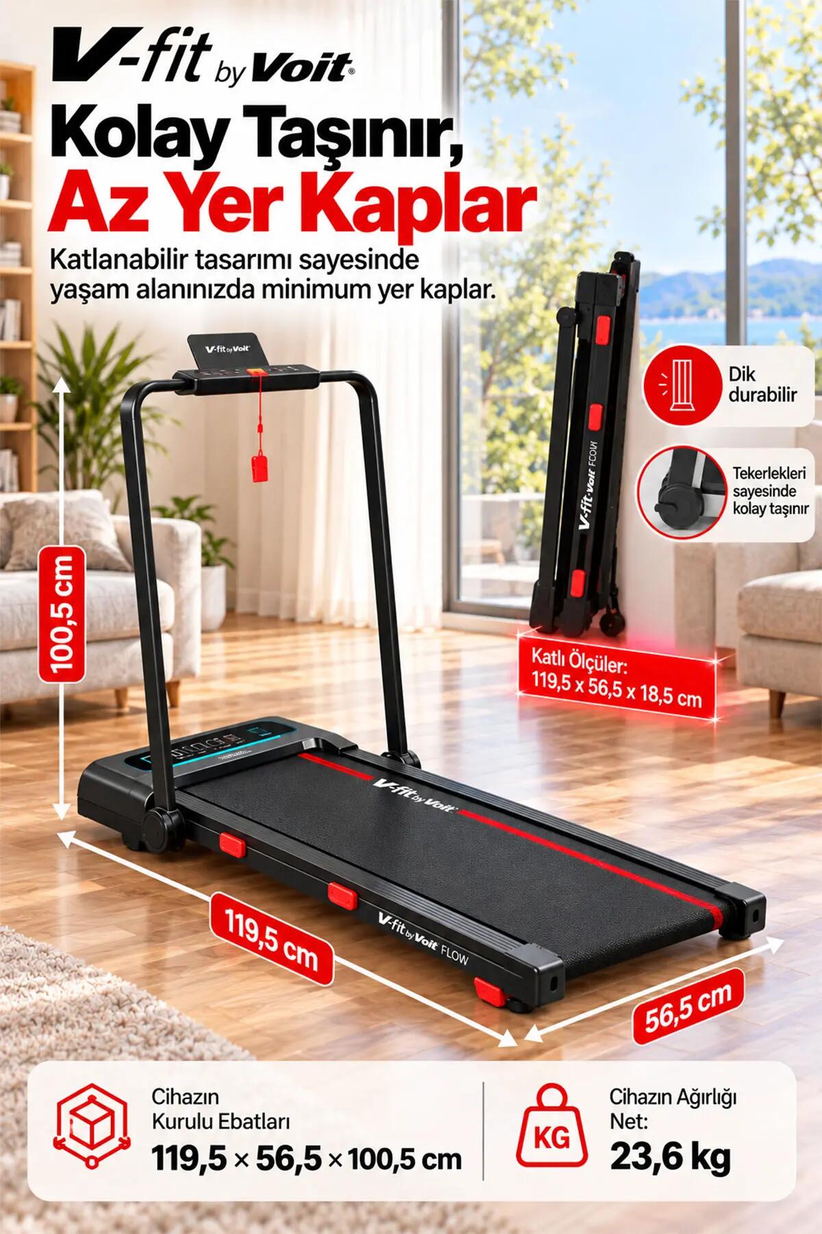 Voit Flow Katlanabilir Koşu Bandı 5/7