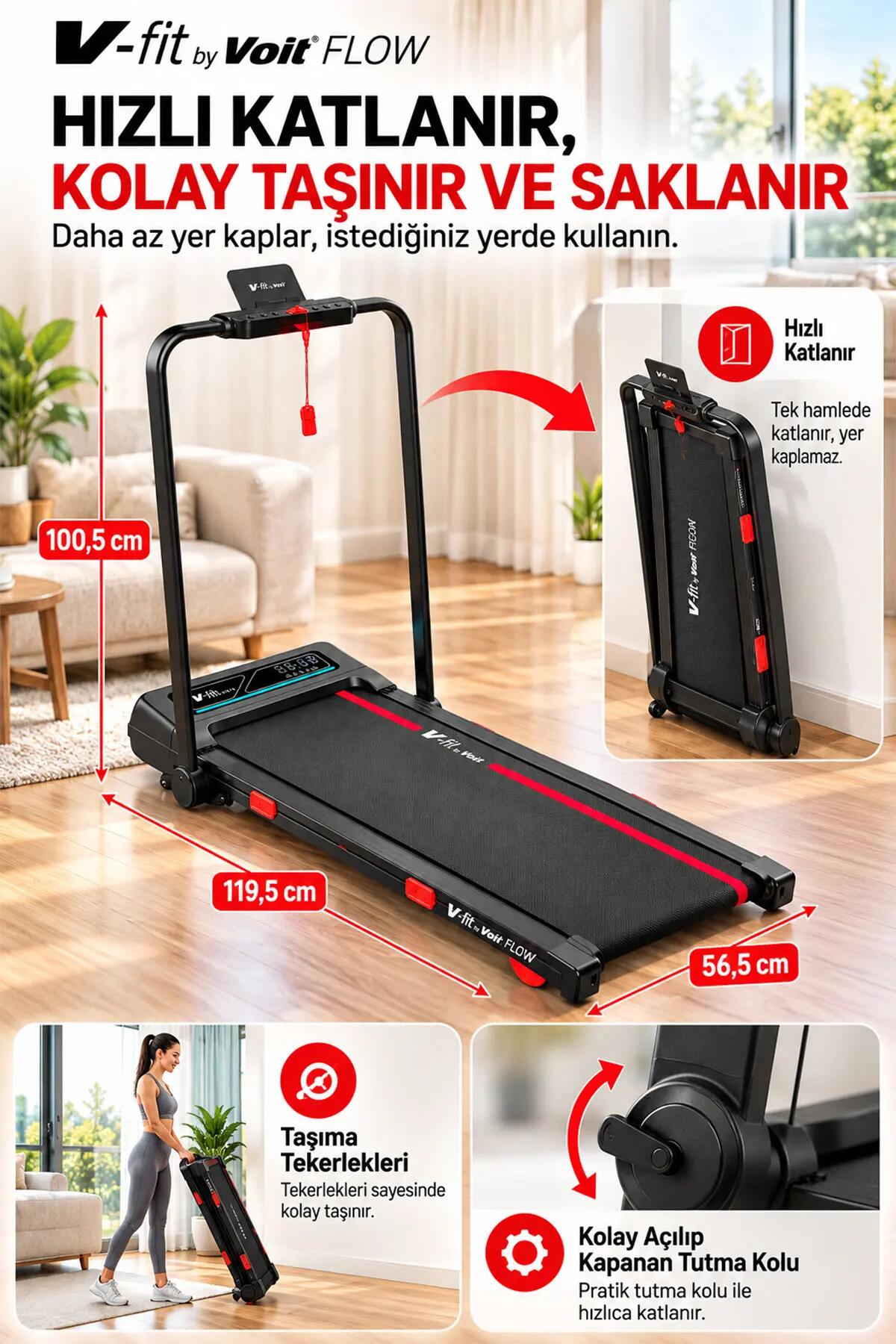 Voit Flow Katlanabilir Koşu Bandı 4/7