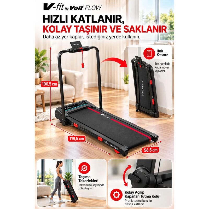 Voit Flow Katlanabilir Koşu Bandı