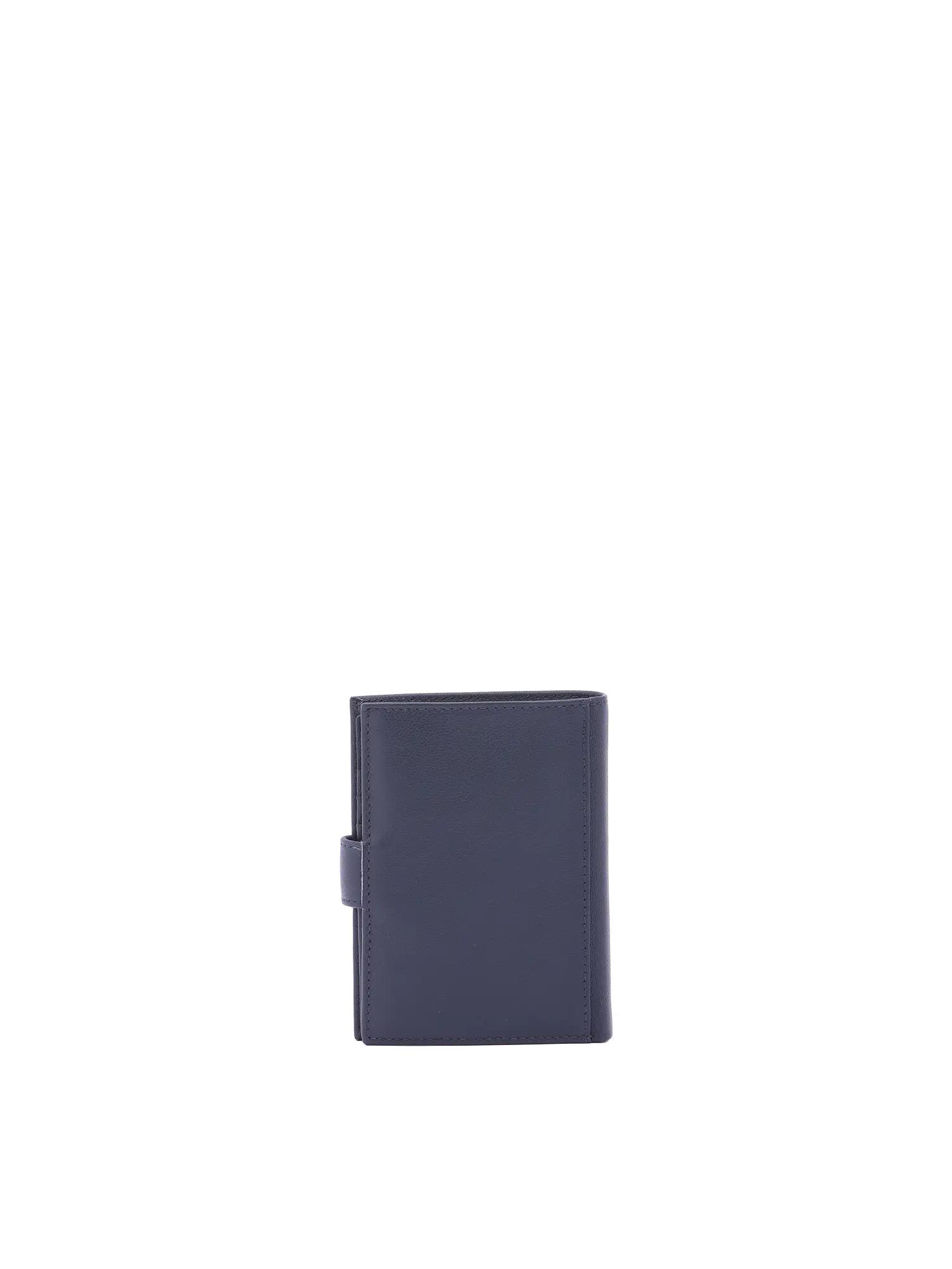 Portefeuille homme Sergio Tacchini cuir véritable bouton pression noir bleu 3/6