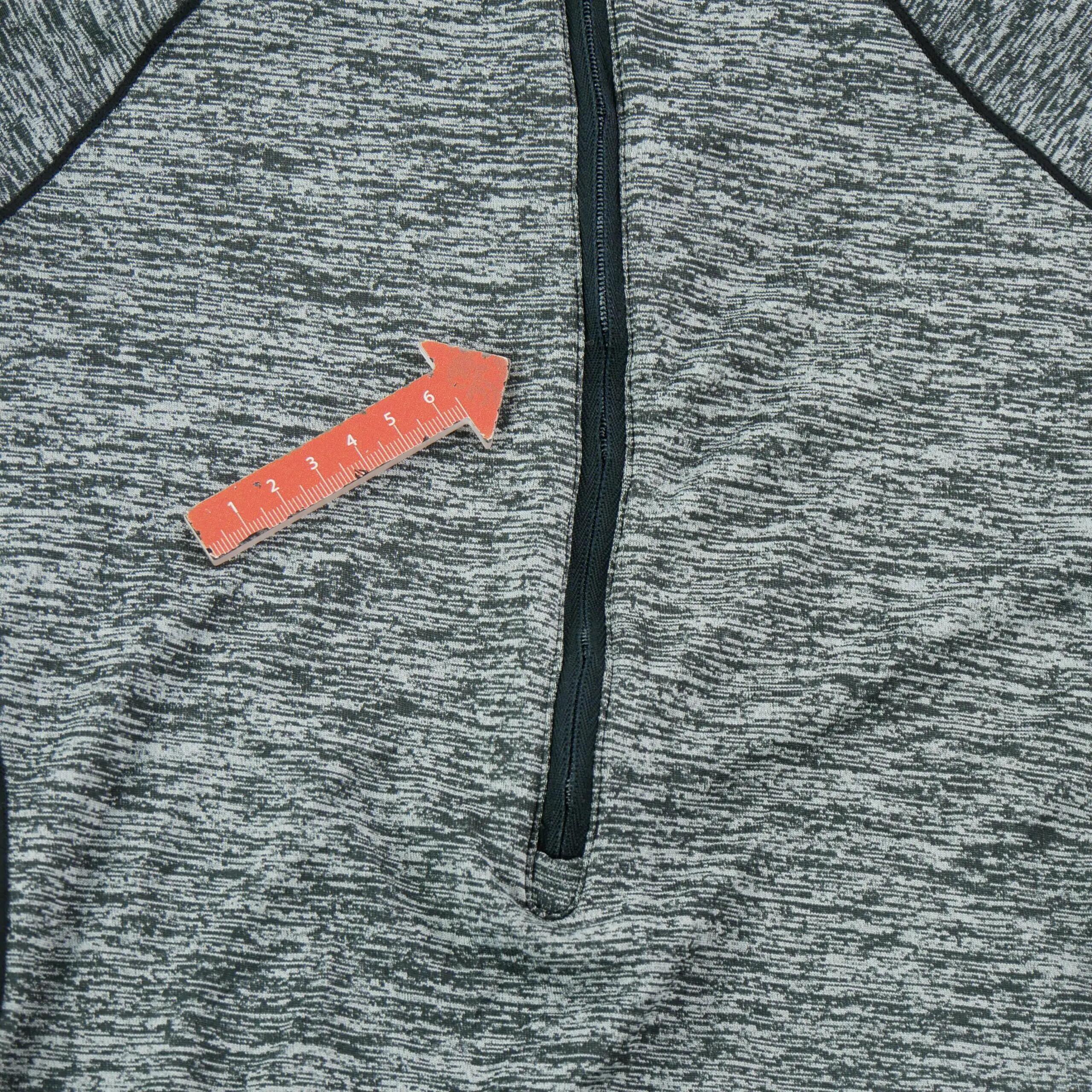Herren-Sweatshirt mit halbem Reißverschluss meliert 5/7