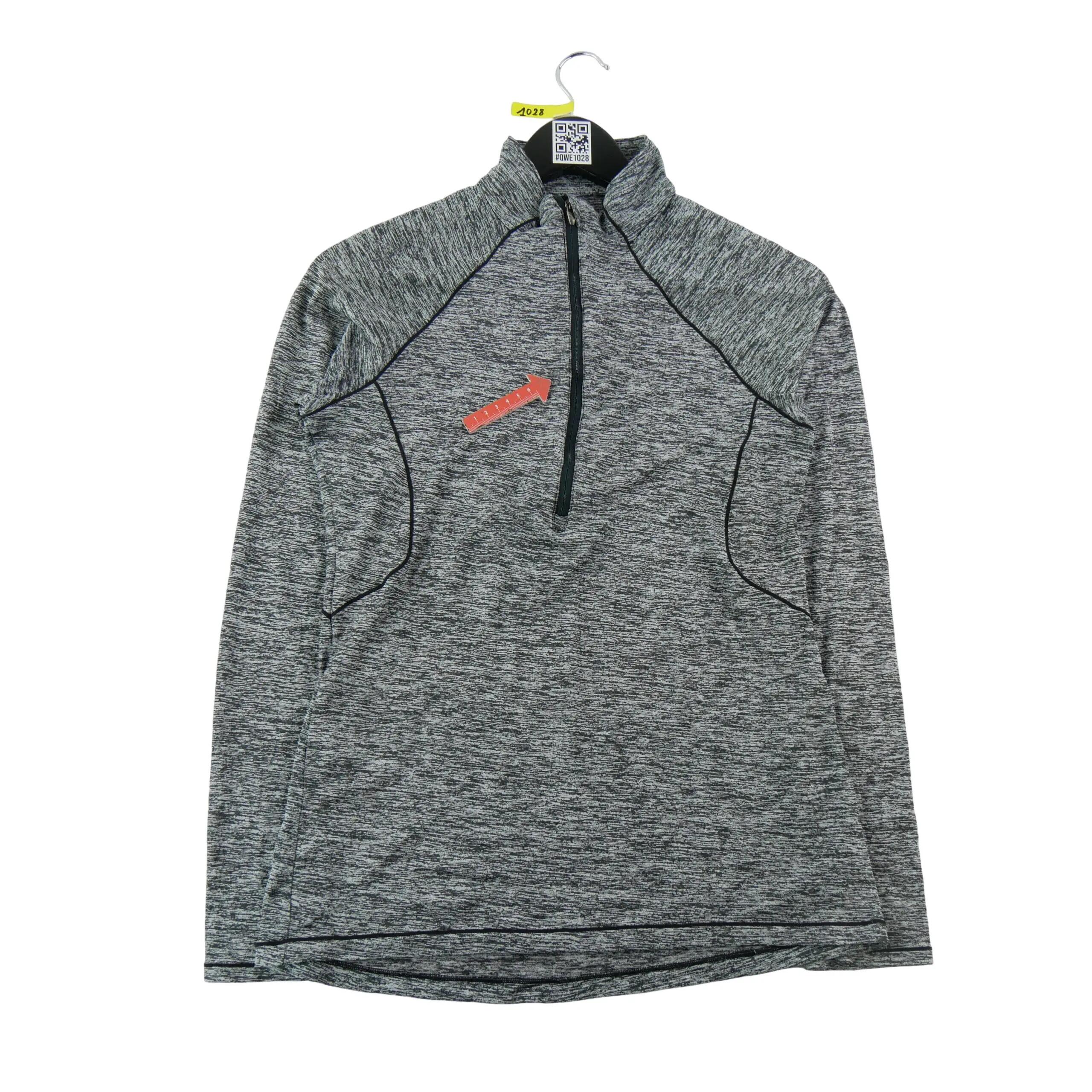 Herren-Sweatshirt mit halbem Reißverschluss meliert 4/7
